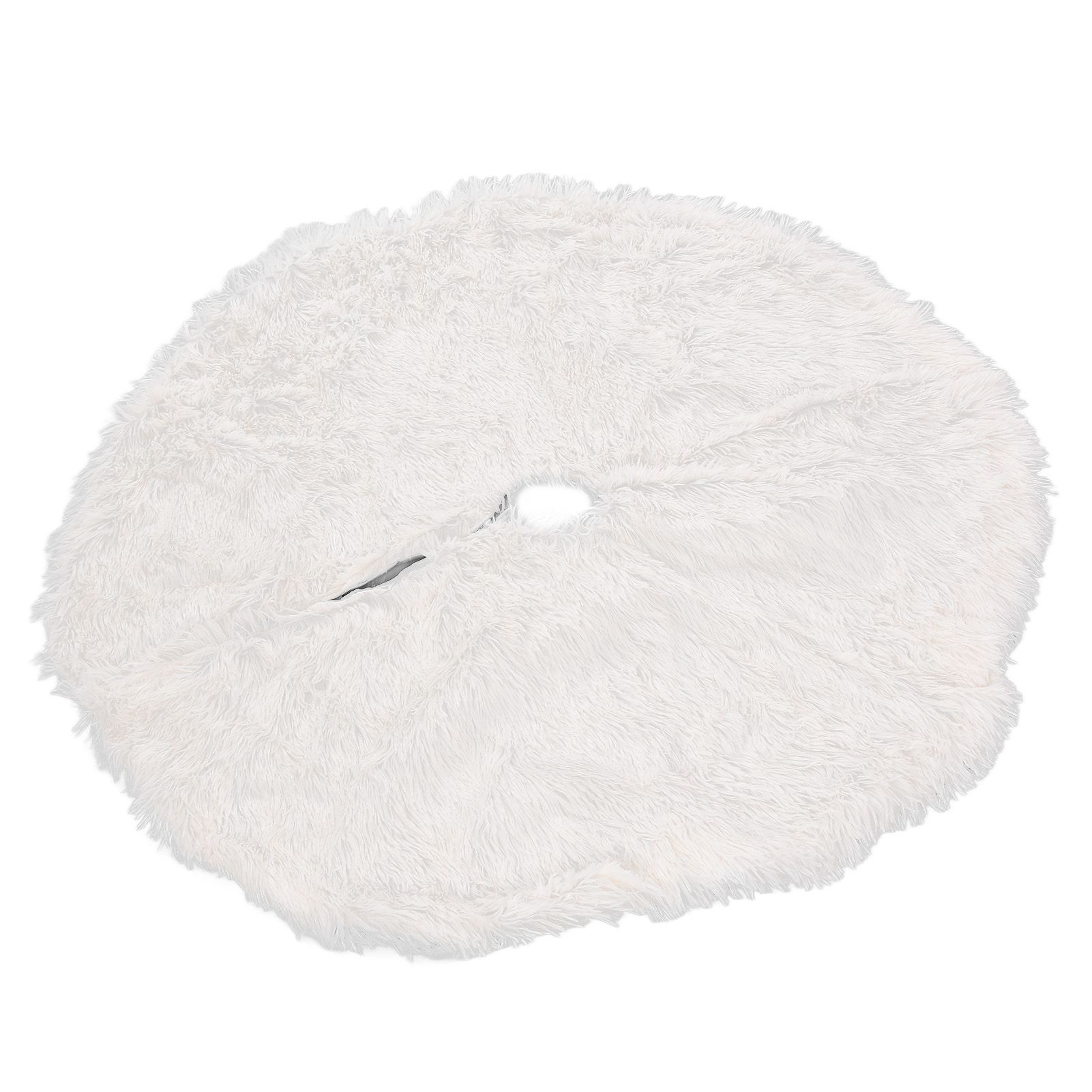 White Christmas Tree Skirts Sophisticated Dense Environmentally Friendly Plush view 4