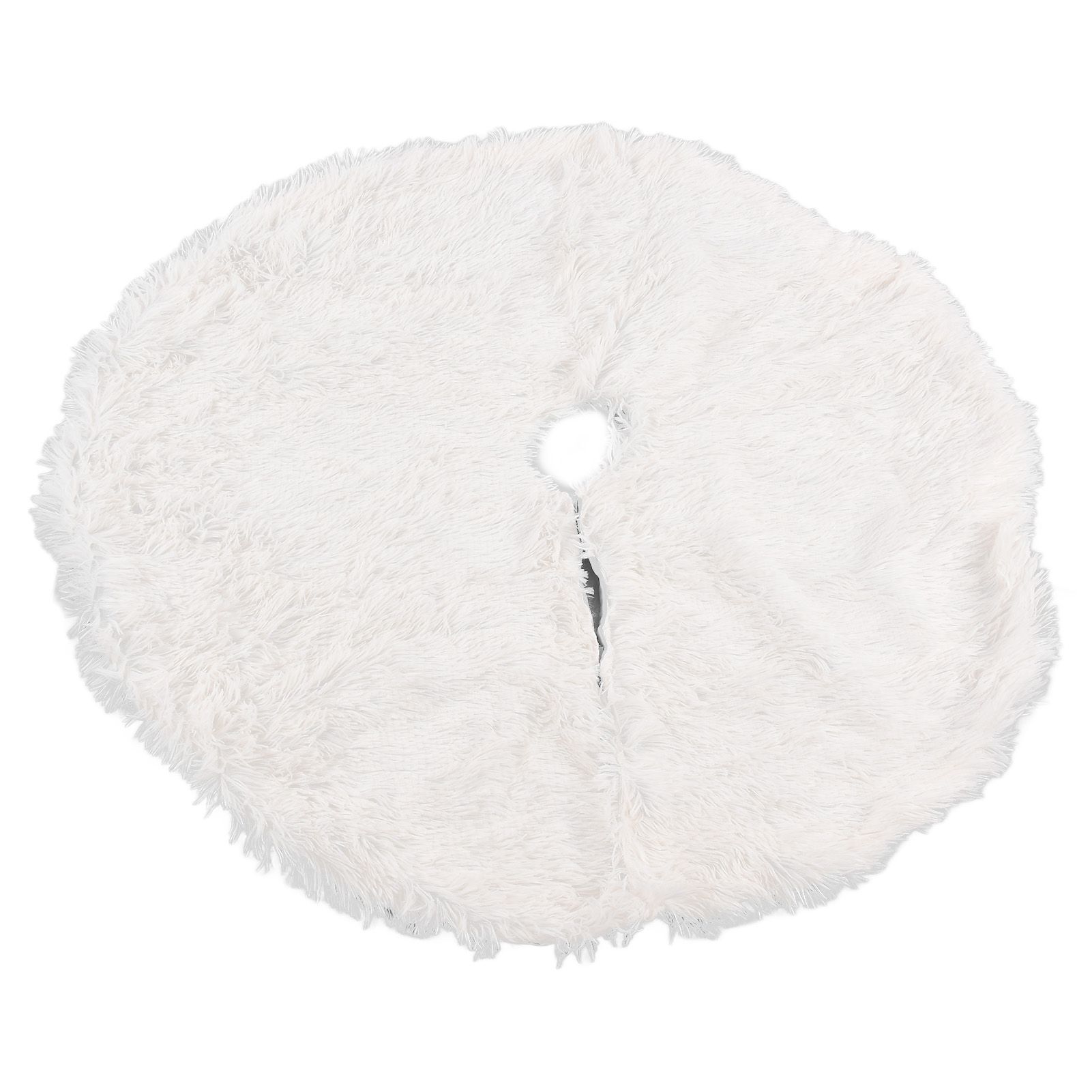 White Christmas Tree Skirts Sophisticated Dense Environmentally Friendly Plush view 5