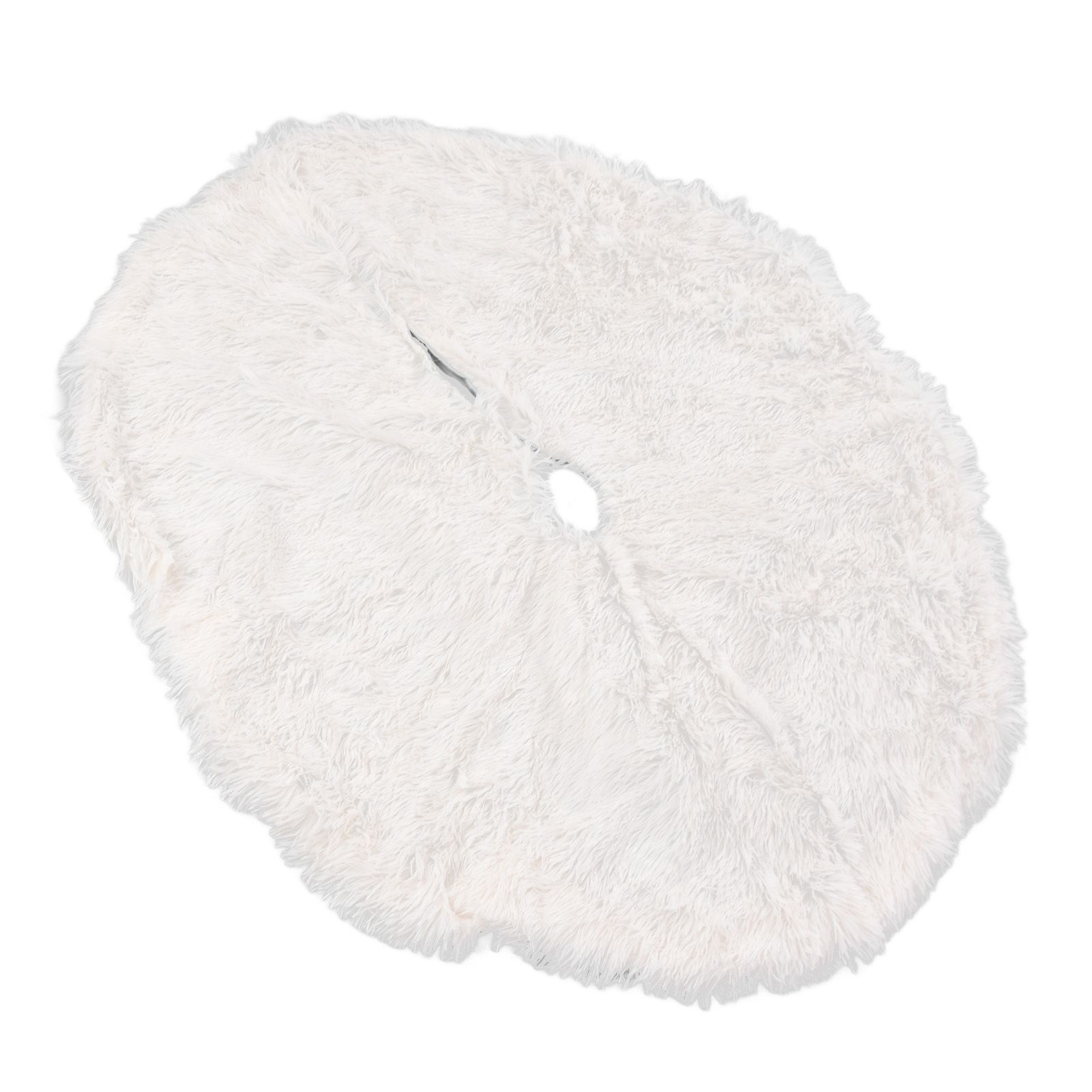 White Christmas Tree Skirts Sophisticated Dense Environmentally Friendly Plush view 8