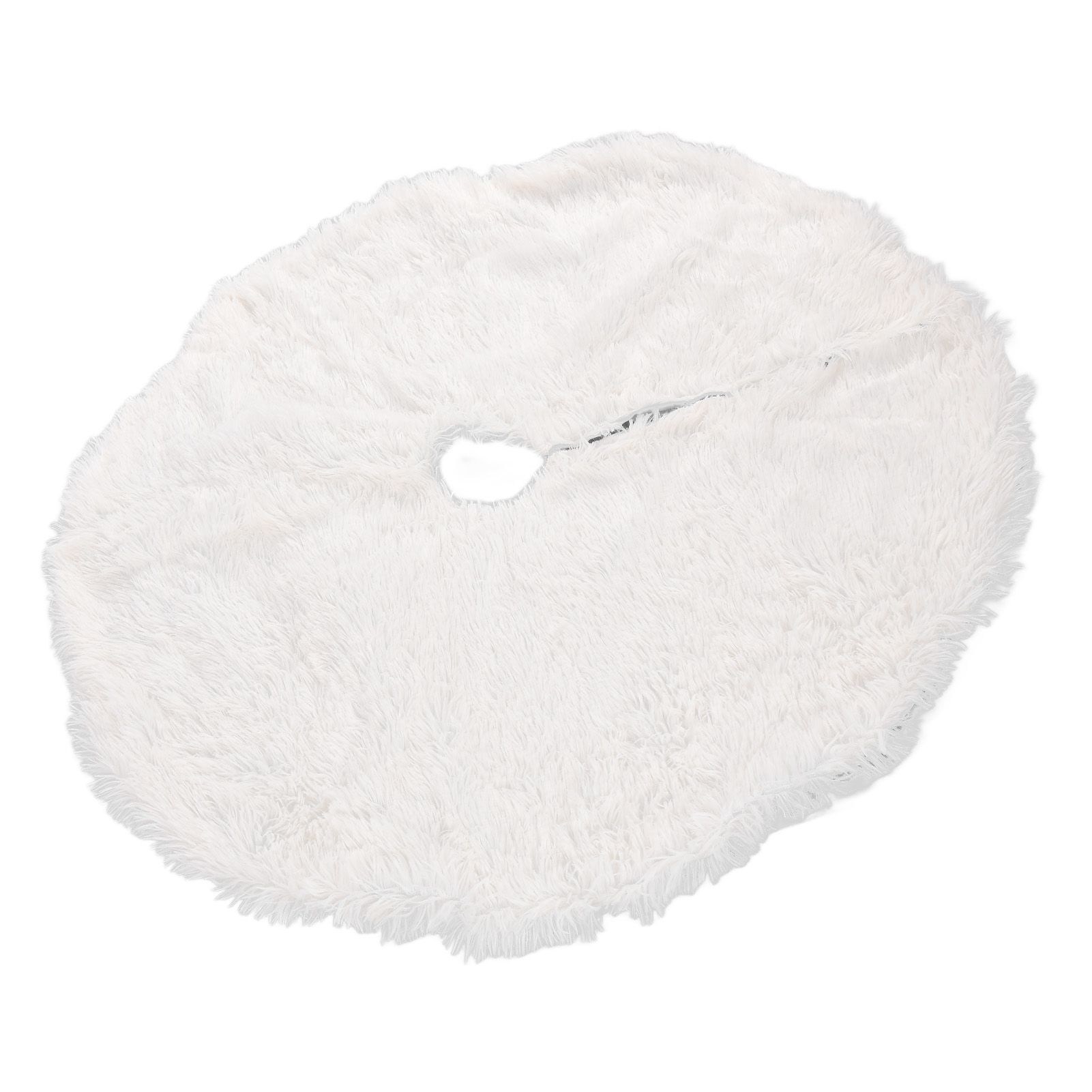 White Christmas Tree Skirts Sophisticated Dense Environmentally Friendly Plush view 9