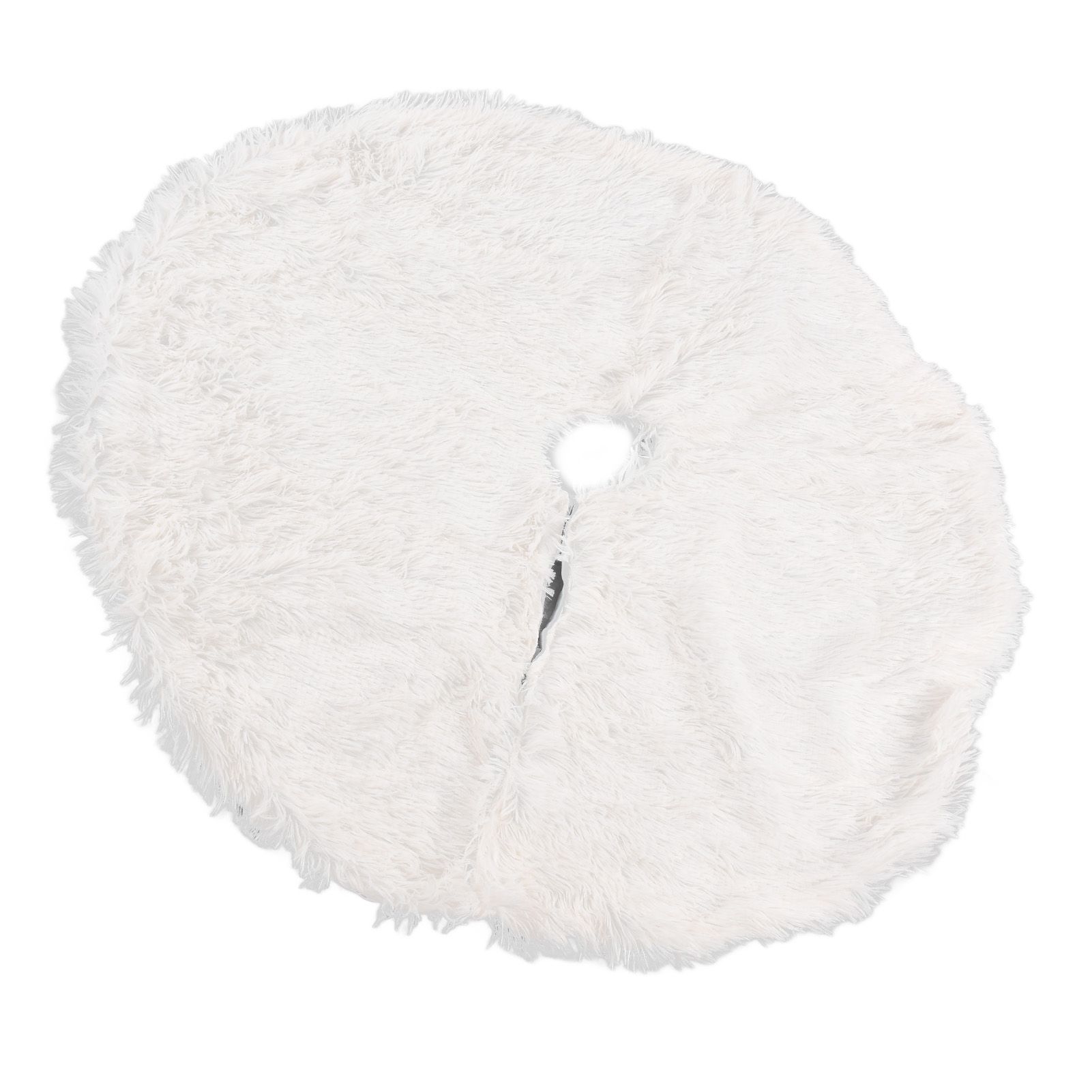 White Christmas Tree Skirts Sophisticated Dense Environmentally Friendly Plush view 10