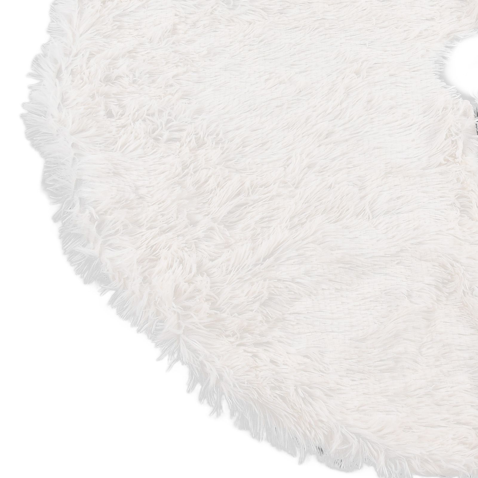 White Christmas Tree Skirts Sophisticated Dense Environmentally Friendly Plush view 14