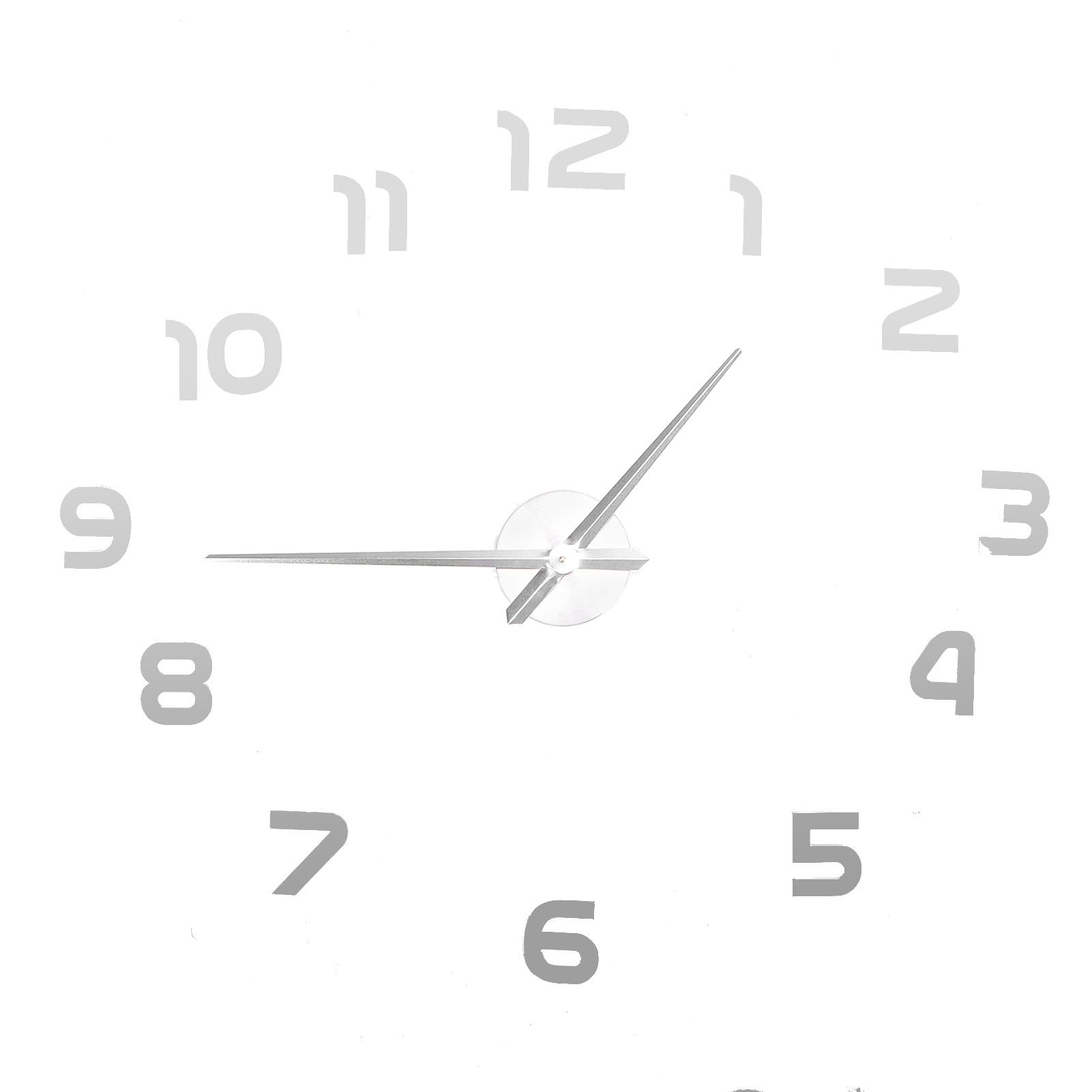 Acrylic Mirror Wall Clock Silent Frameless DIY Self Adhesive Wall Clock for view 2