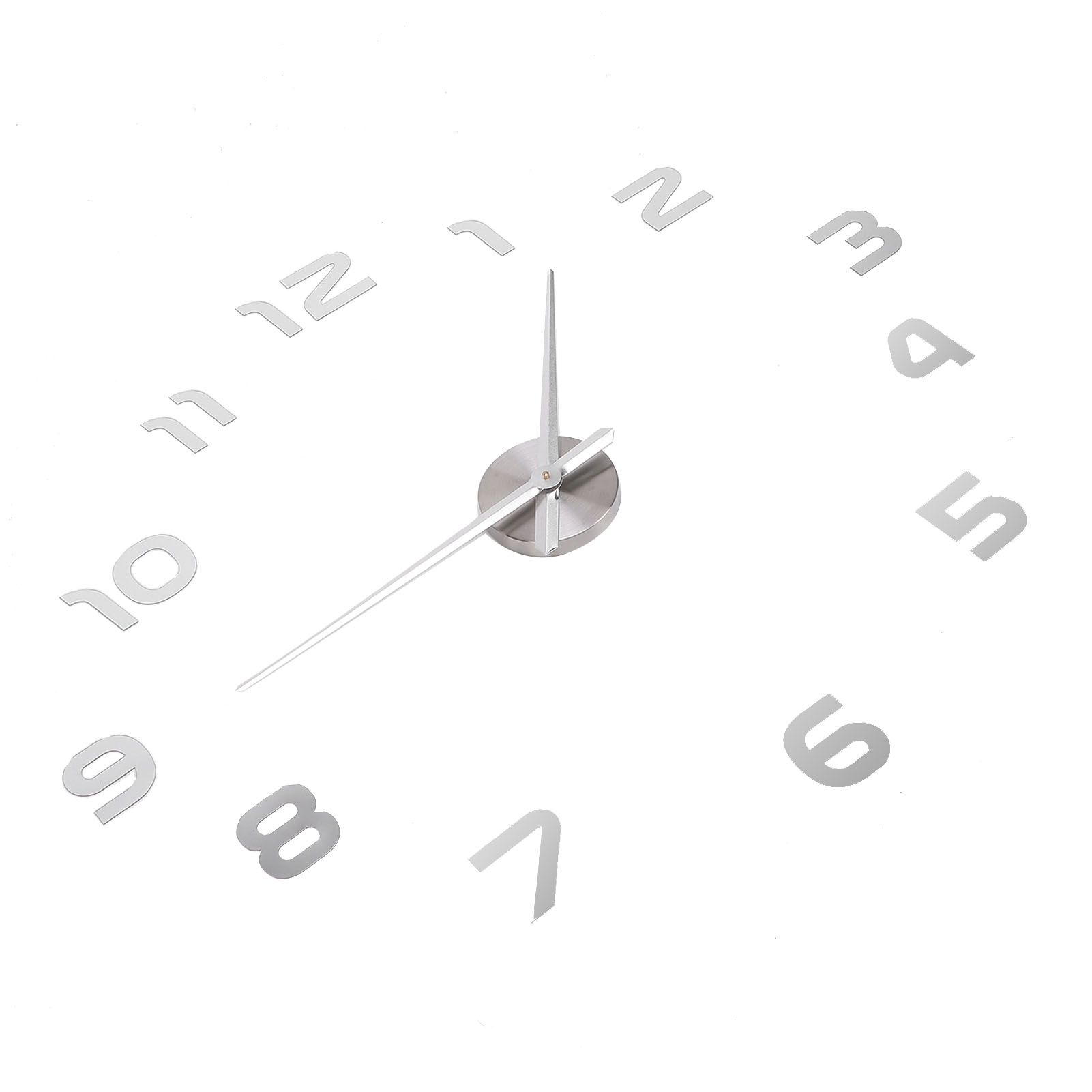 Acrylic Mirror Wall Clock Silent Frameless DIY Self Adhesive Wall Clock for view 6