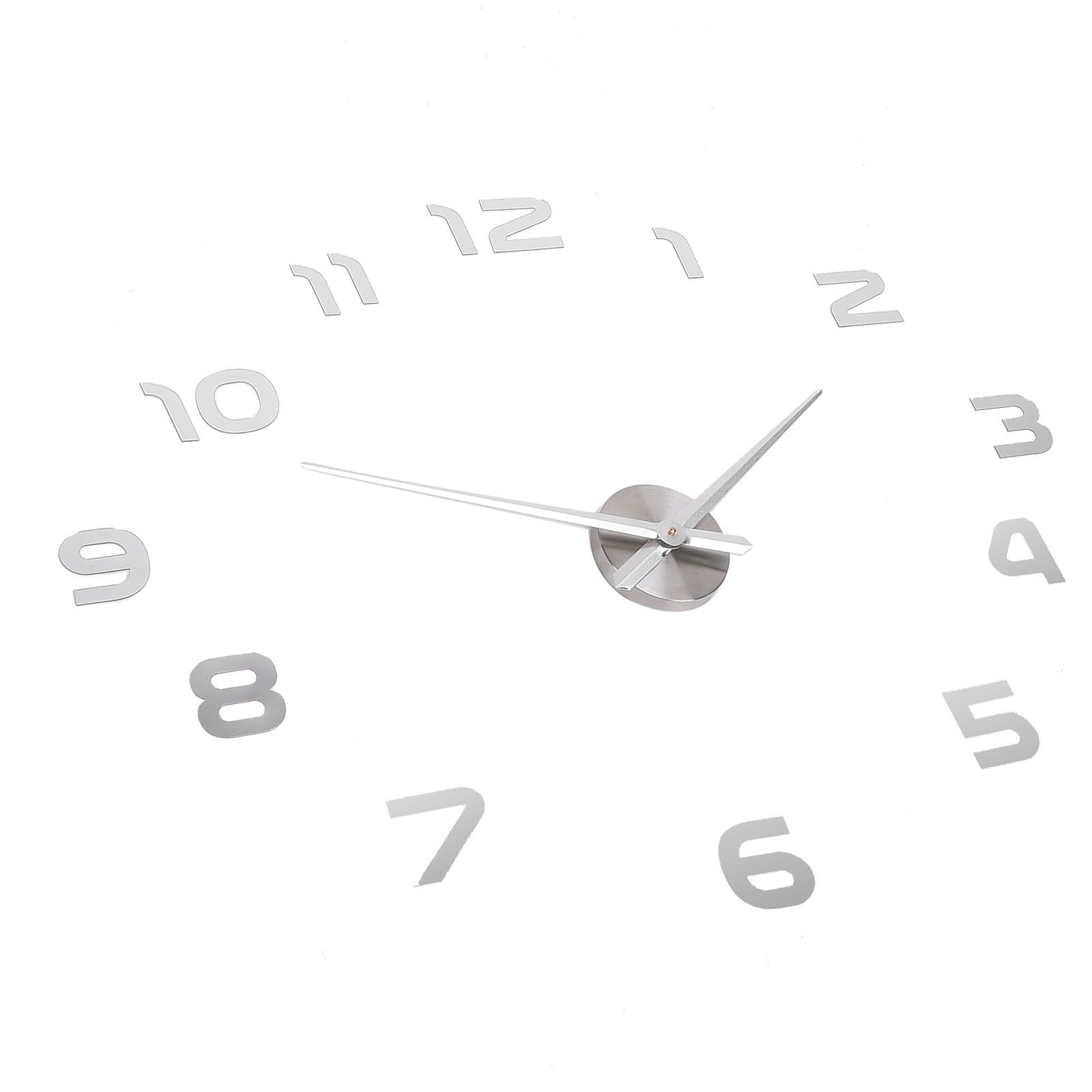 Acrylic Mirror Wall Clock Silent Frameless DIY Self Adhesive Wall Clock for view 7
