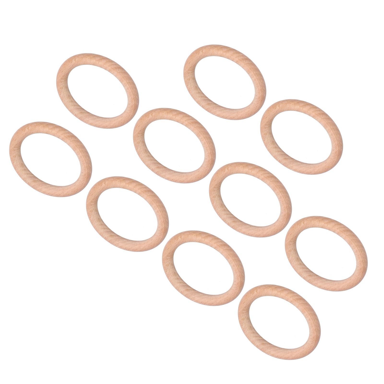 10pcs Wooden Rings Unfinished DIY Natural Wood Circles for Craft Jewelry view 6
