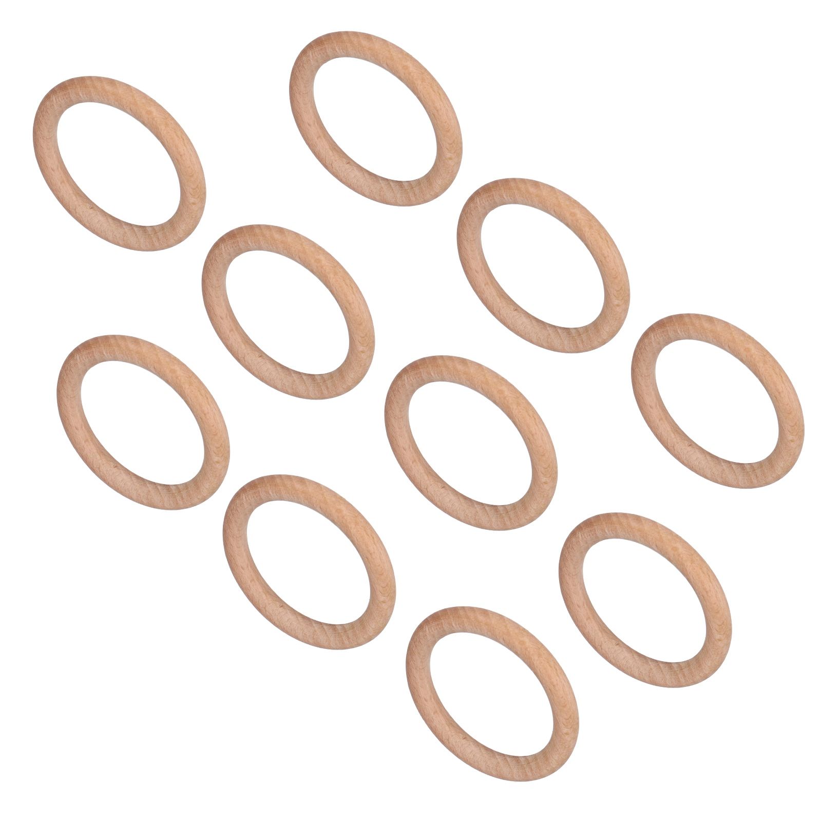 10pcs Wooden Rings Unfinished DIY Natural Wood Circles for Craft Jewelry view 8