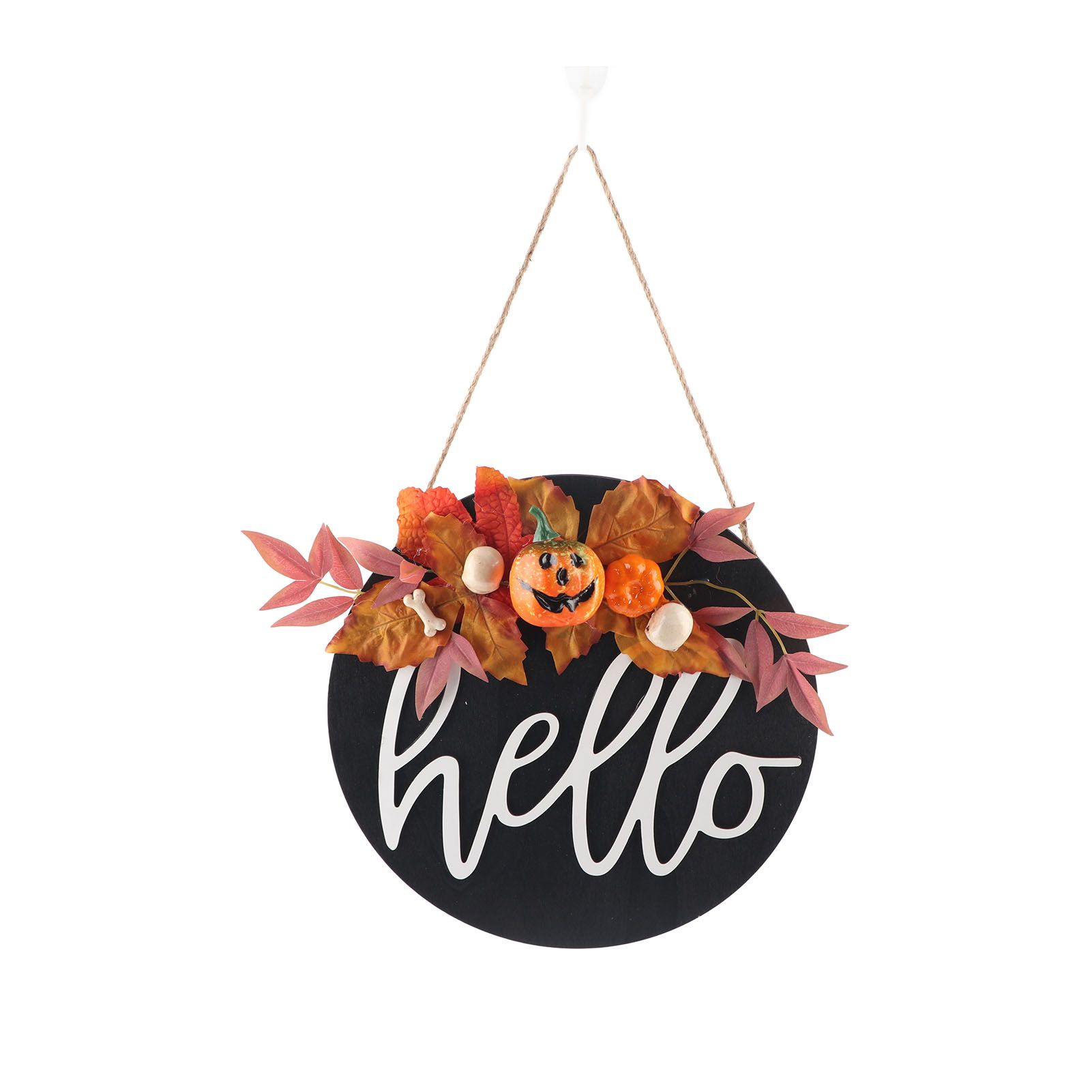 Round Wood Door Sign Farmhouse Front Door Hanging Welcome Sign Decors for view 6