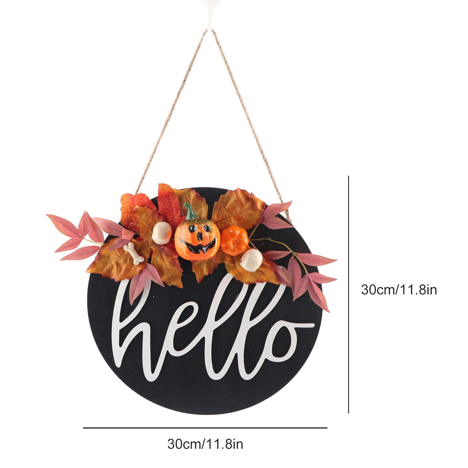 Round Wood Door Sign Farmhouse Front Door Hanging Welcome Sign Decors for view 15