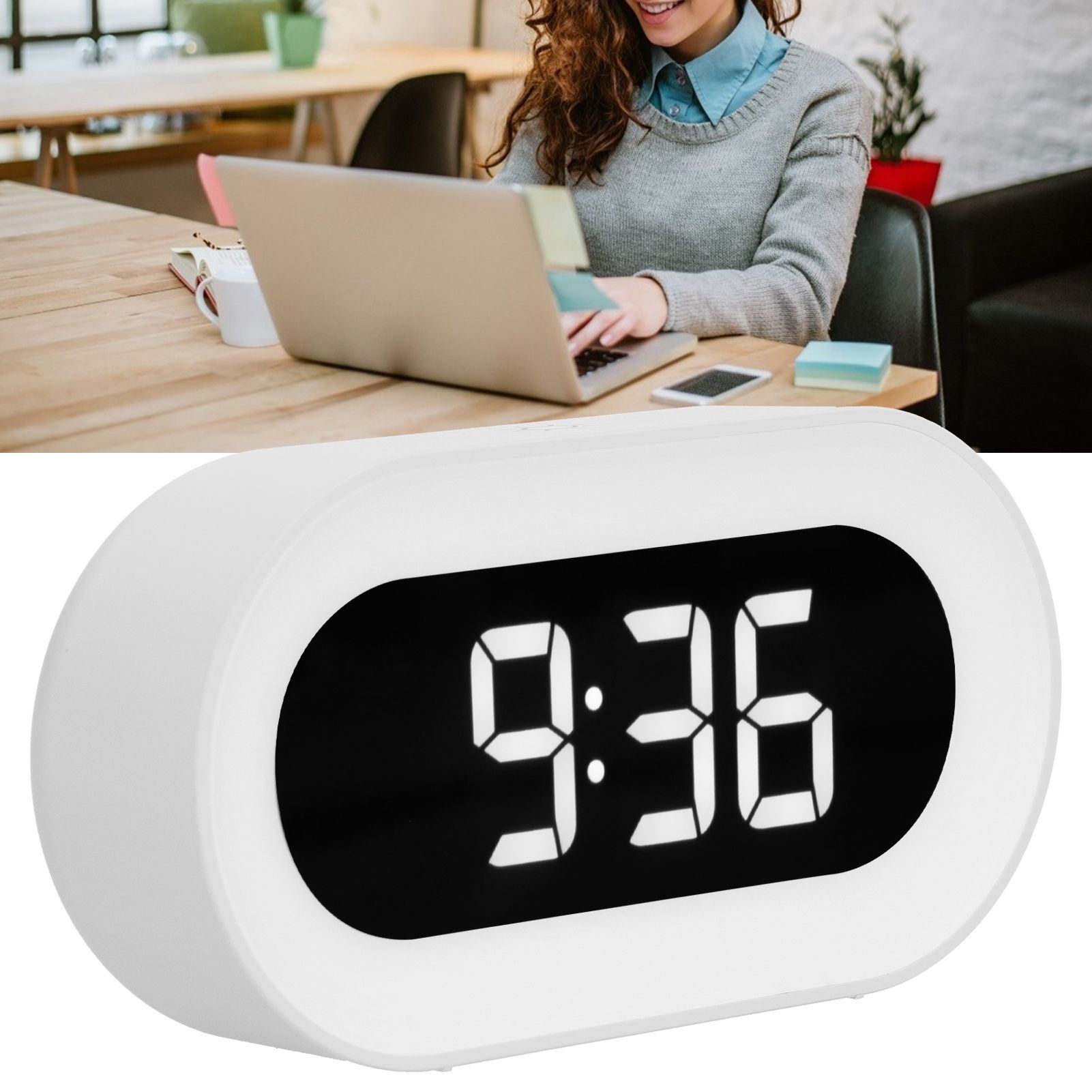 Night Light Alarm Clock LED Digital Display Music Alarm Clock Perpetual view 11