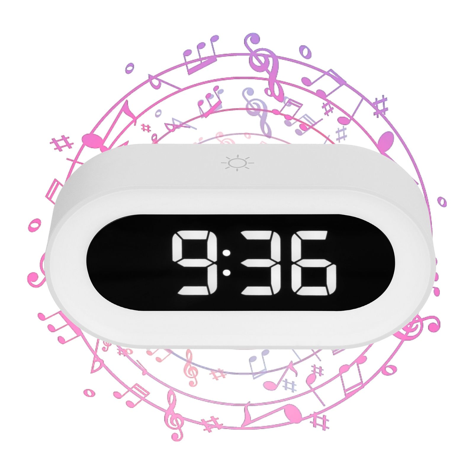 Night Light Alarm Clock LED Digital Display Music Alarm Clock Perpetual view 12