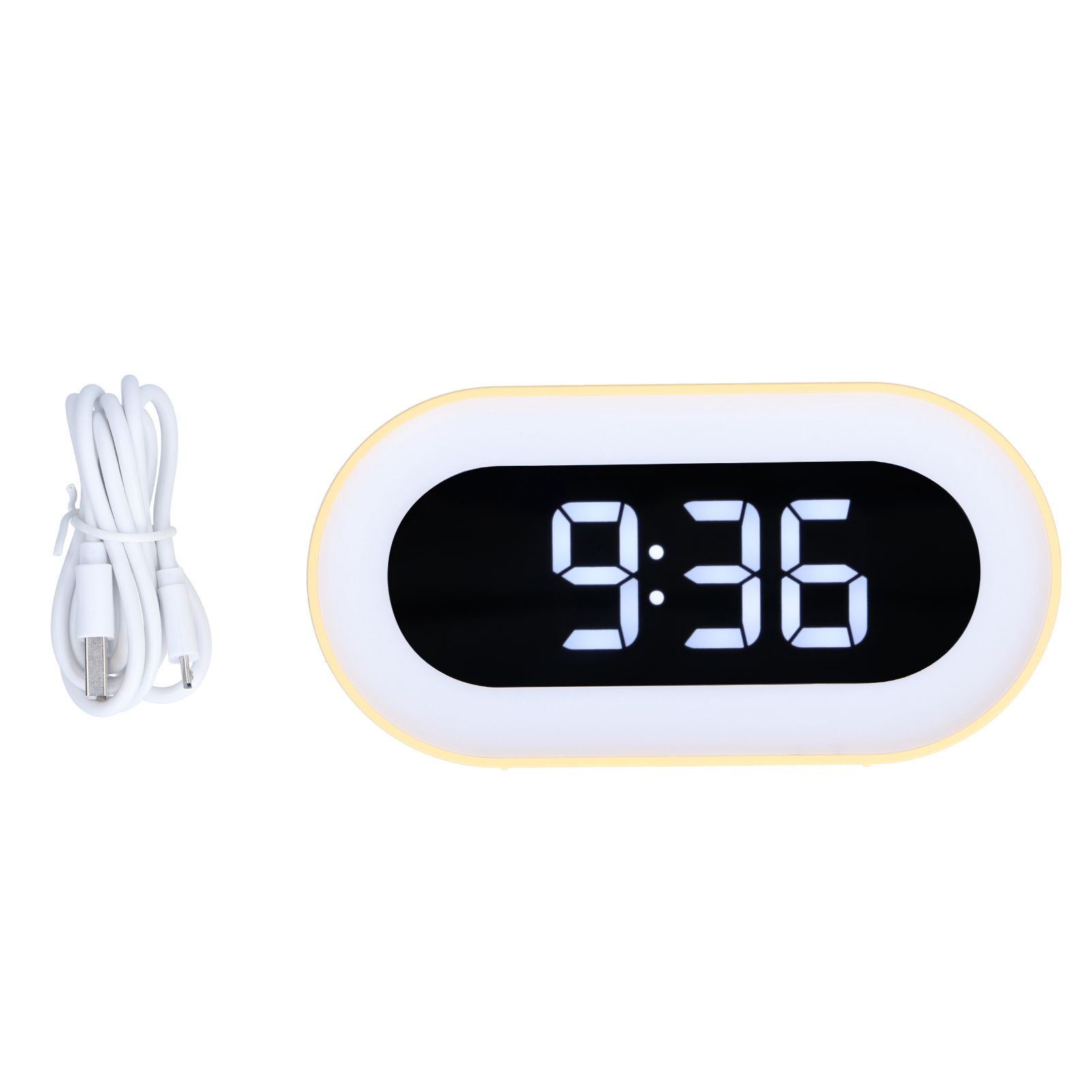 Night Light Alarm Clock LED Digital Display Music Alarm Clock Perpetual view 2