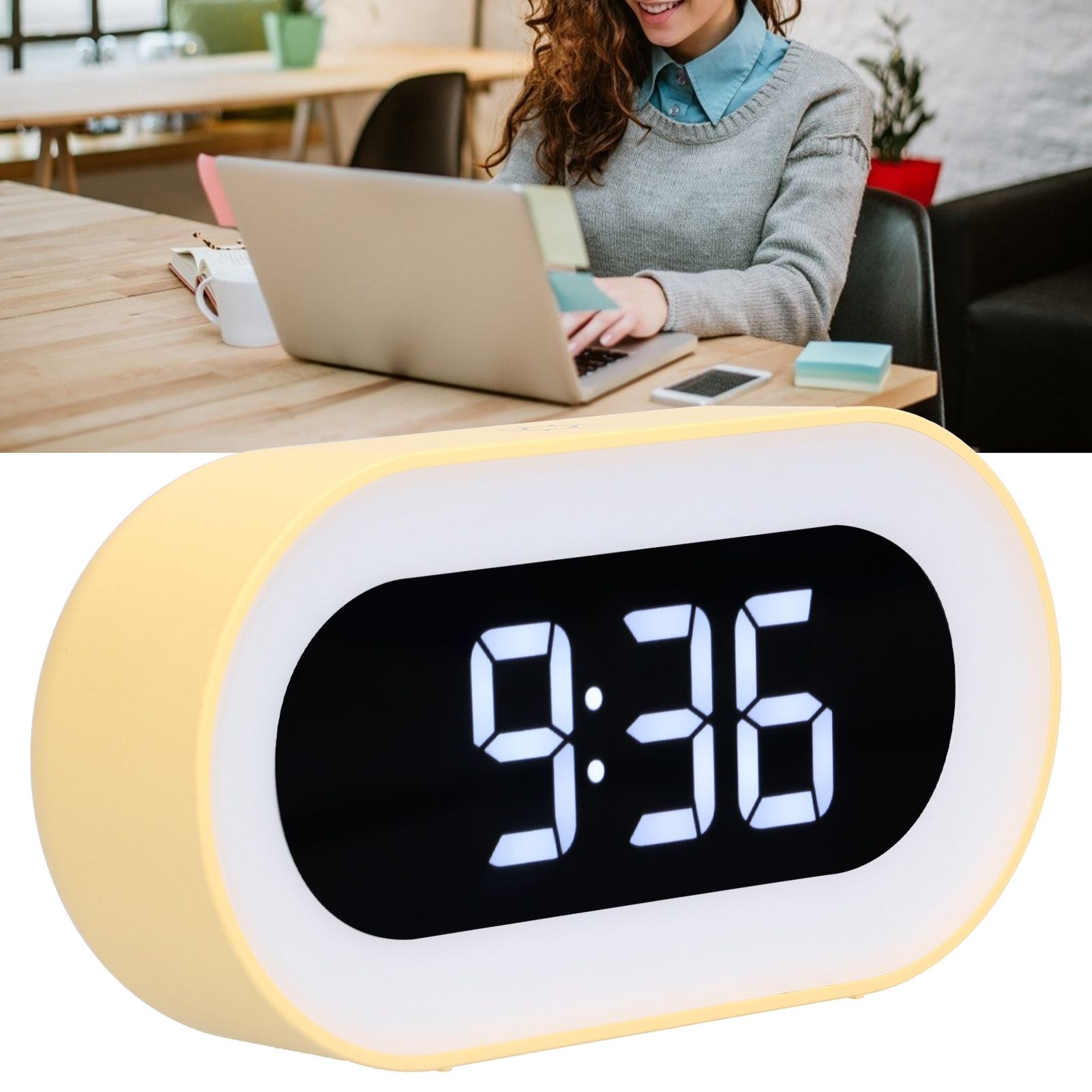 Night Light Alarm Clock LED Digital Display Music Alarm Clock Perpetual view 11