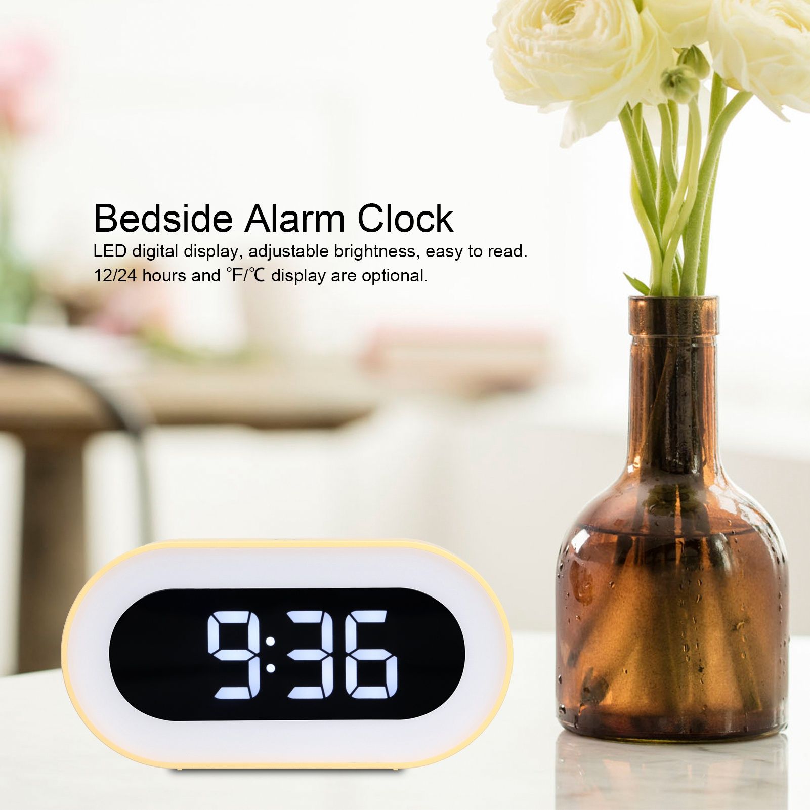 Night Light Alarm Clock LED Digital Display Music Alarm Clock Perpetual view 15