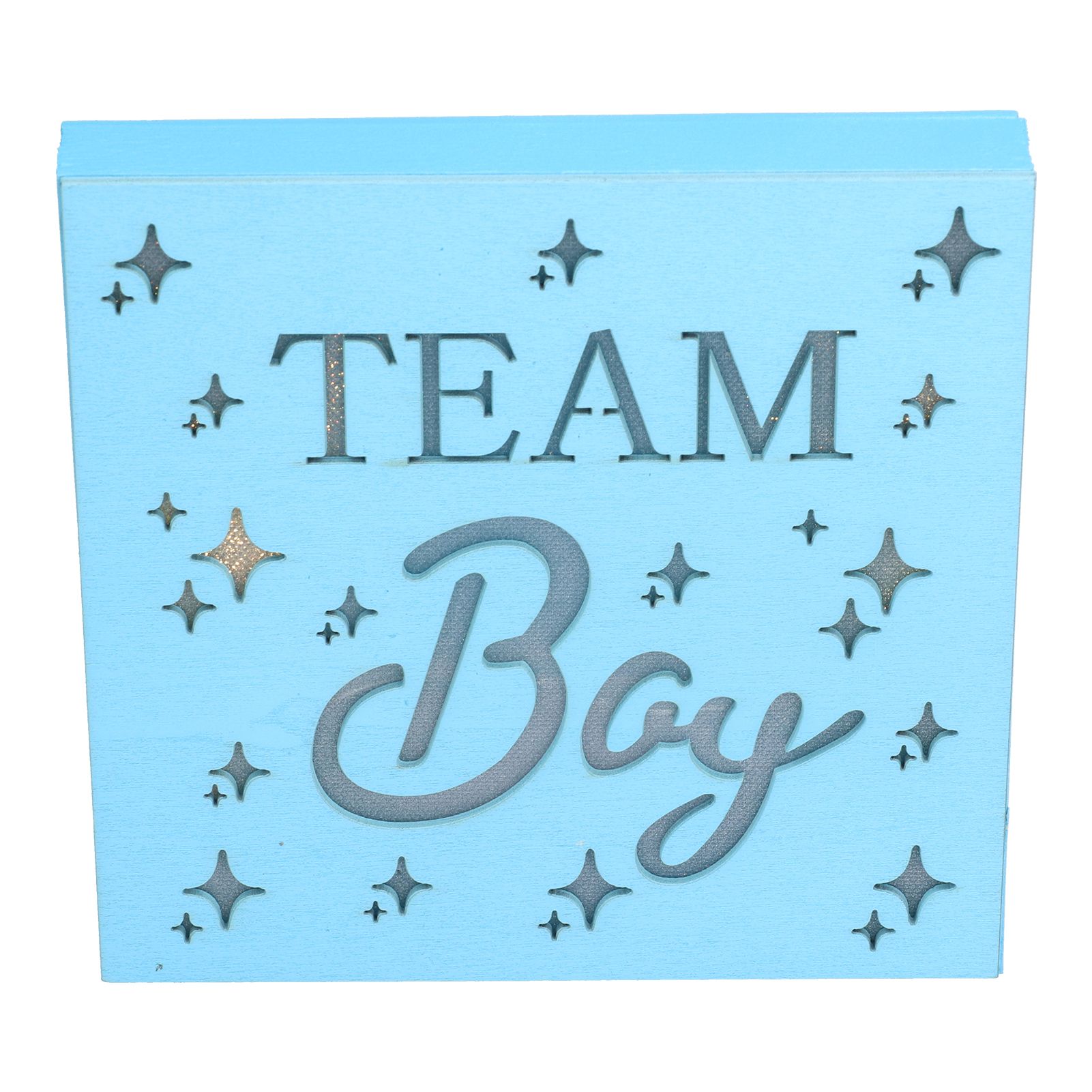 Baby Hundred Days Party Decorations Bright Color Wooden LED Light Ornament for view 4