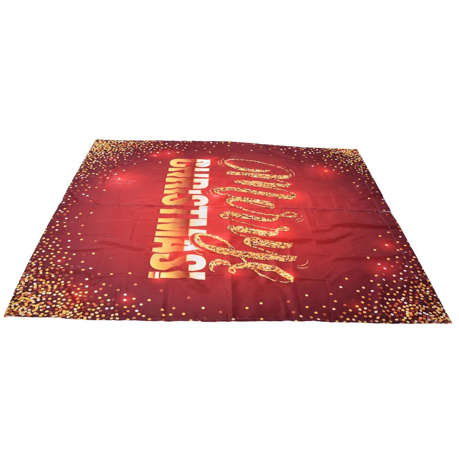 Christmas Curtain Polyester Fiber 3D Digital Printing Merry Christmas Custome view 2