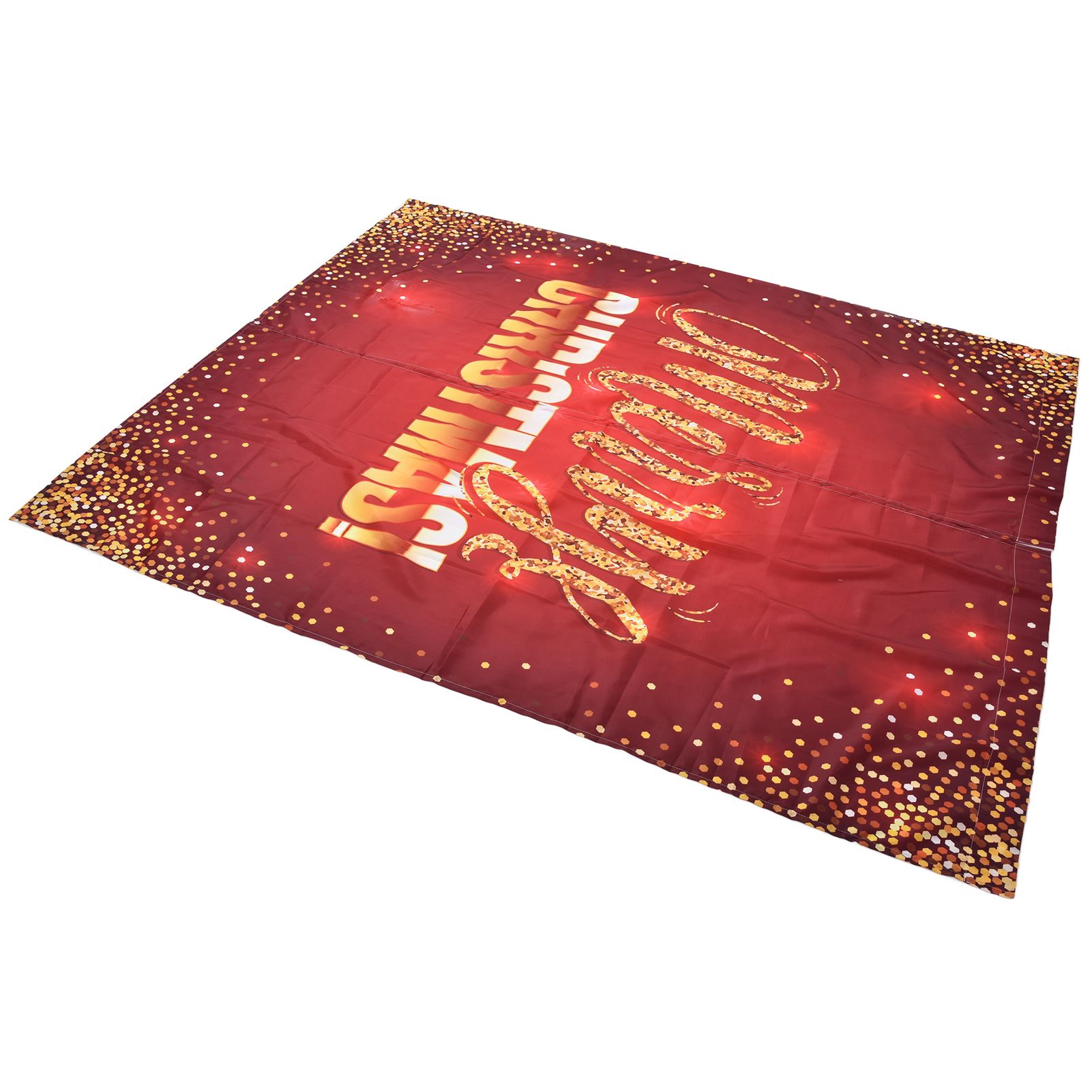 Christmas Curtain Polyester Fiber 3D Digital Printing Merry Christmas Custome view 4