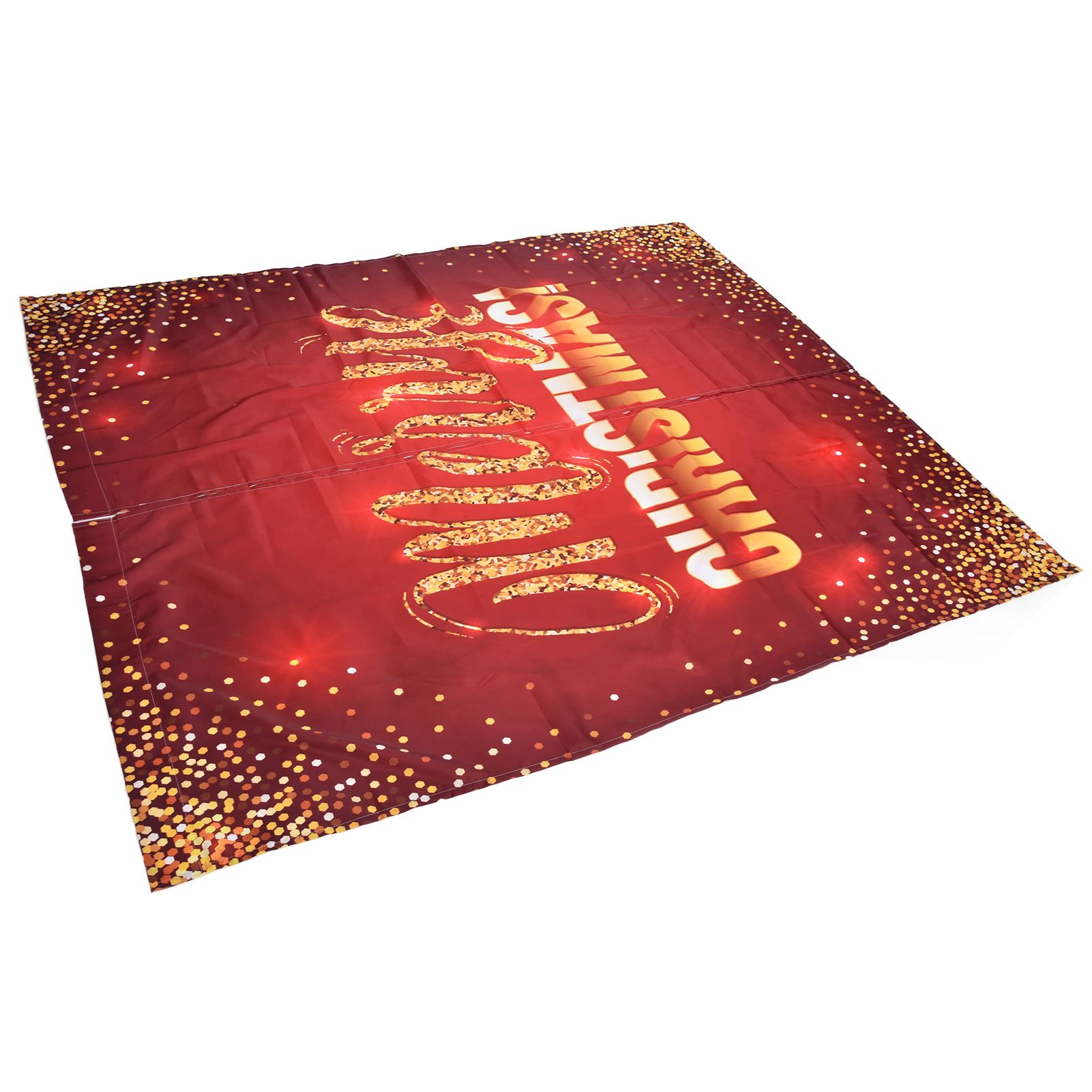 Christmas Curtain Polyester Fiber 3D Digital Printing Merry Christmas Custome view 5