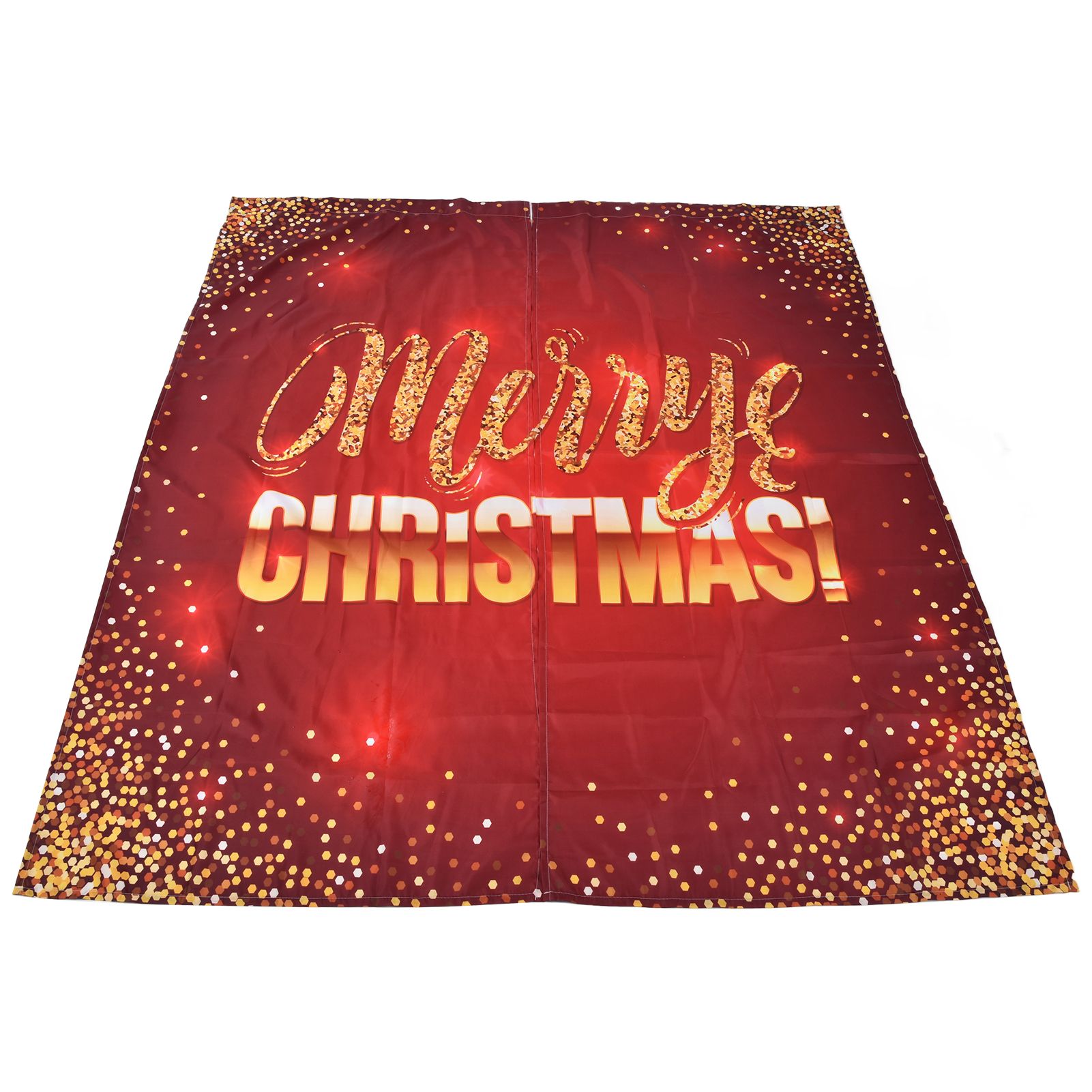 Christmas Curtain Polyester Fiber 3D Digital Printing Merry Christmas Custome view 6