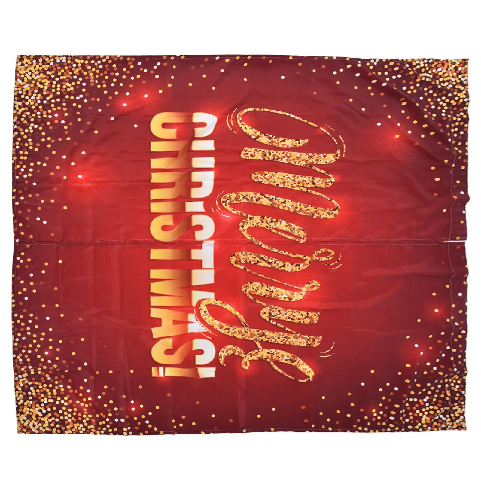 Christmas Curtain Polyester Fiber 3D Digital Printing Merry Christmas Custome view 8