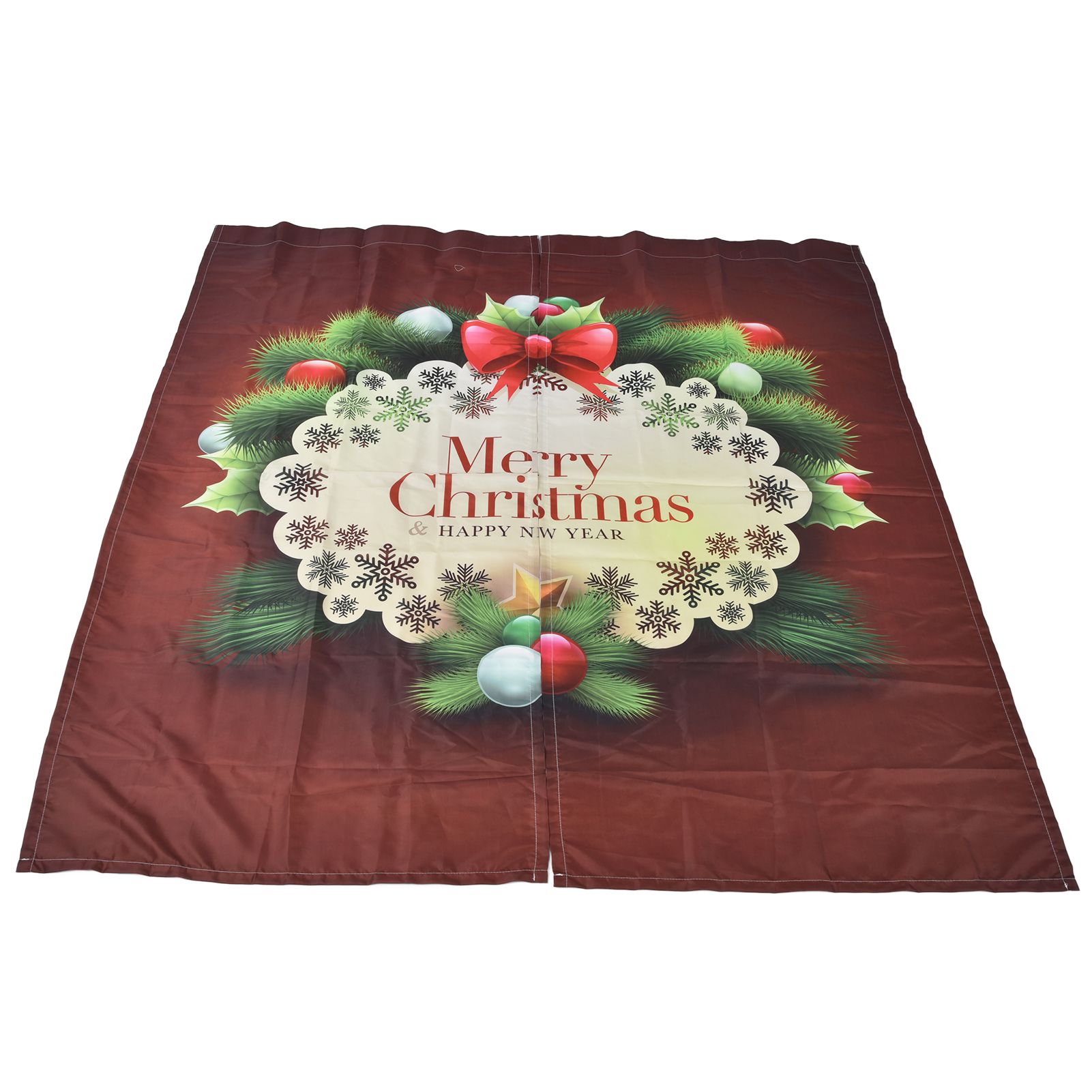 Christmas Curtain Polyester Fiber 3D Digital Printing Merry Christmas Custome view 3