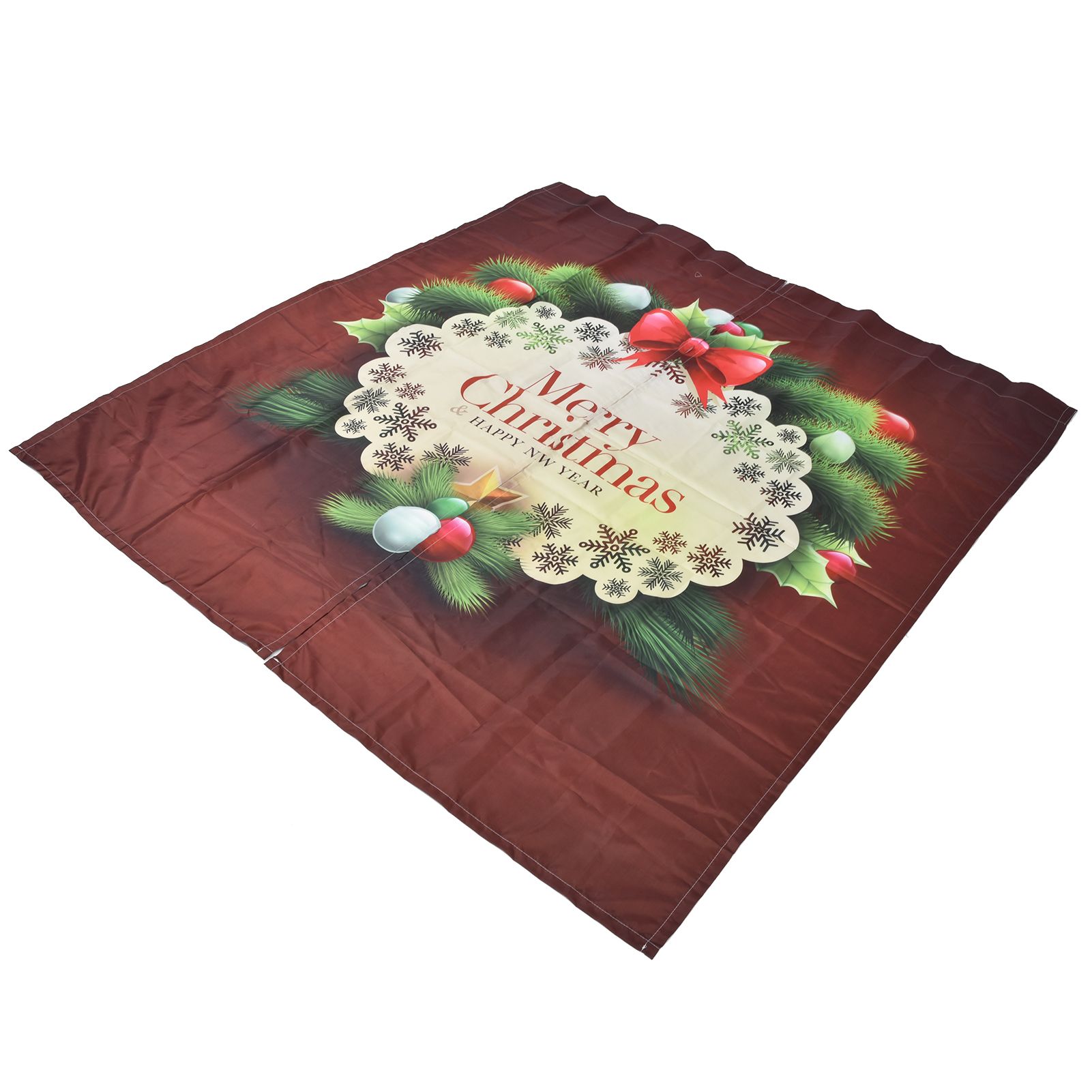 Christmas Curtain Polyester Fiber 3D Digital Printing Merry Christmas Custome view 4