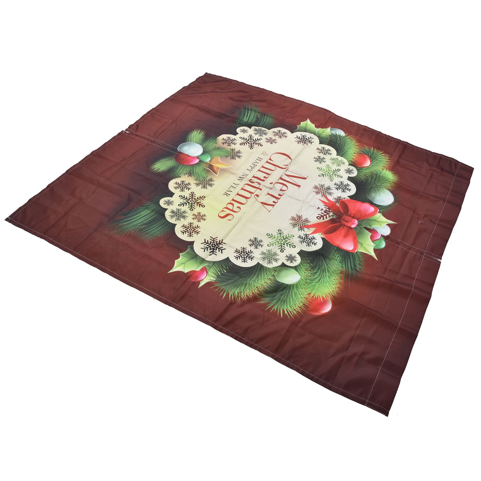 Christmas Curtain Polyester Fiber 3D Digital Printing Merry Christmas Custome view 7