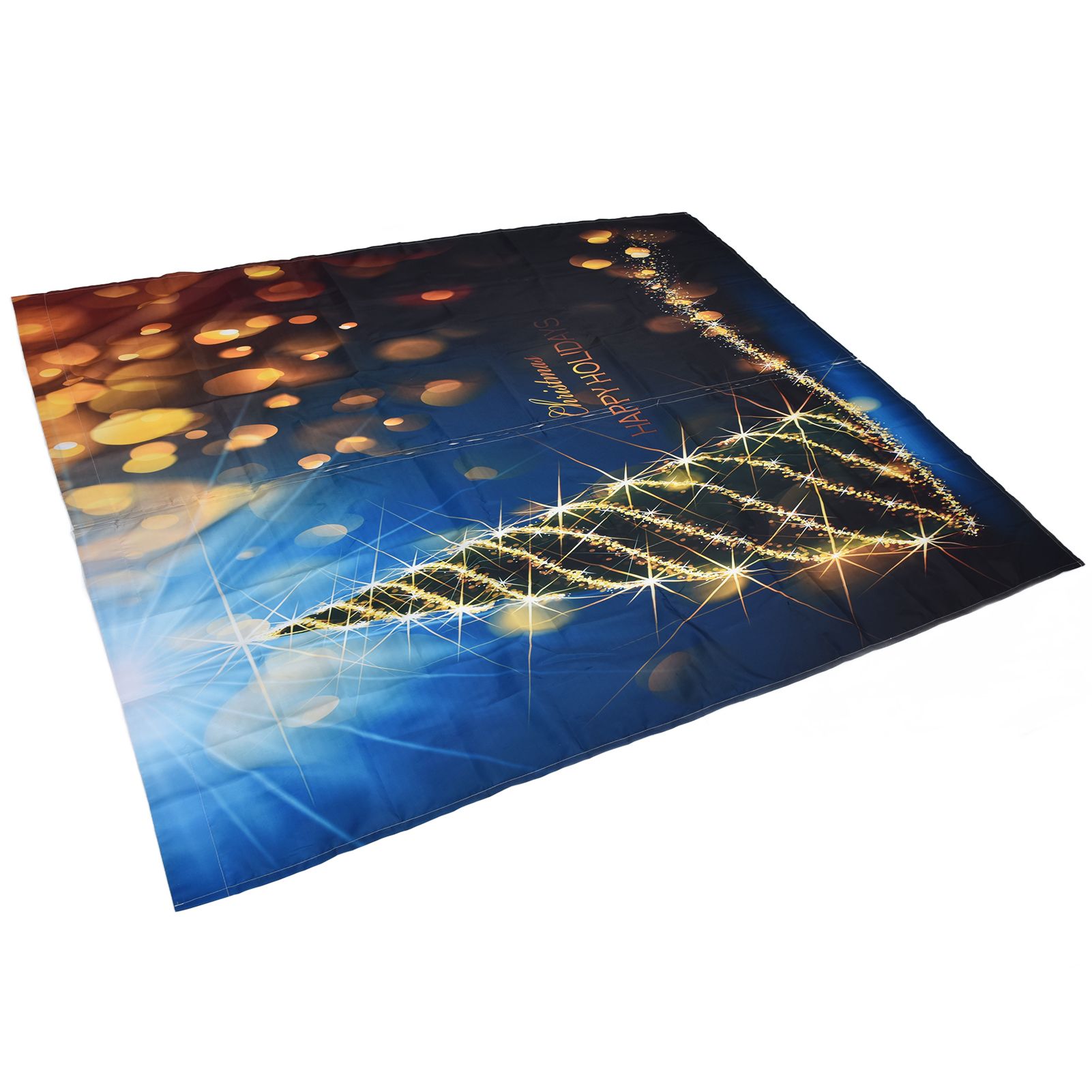 Christmas Curtain 3D Digital Printing Merry Christmas Outdoor Curtain for view 2