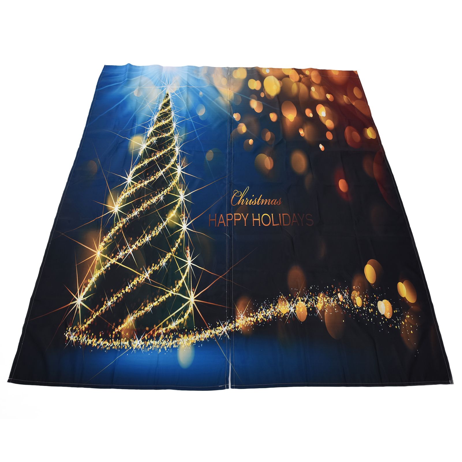Christmas Curtain 3D Digital Printing Merry Christmas Outdoor Curtain for view 3