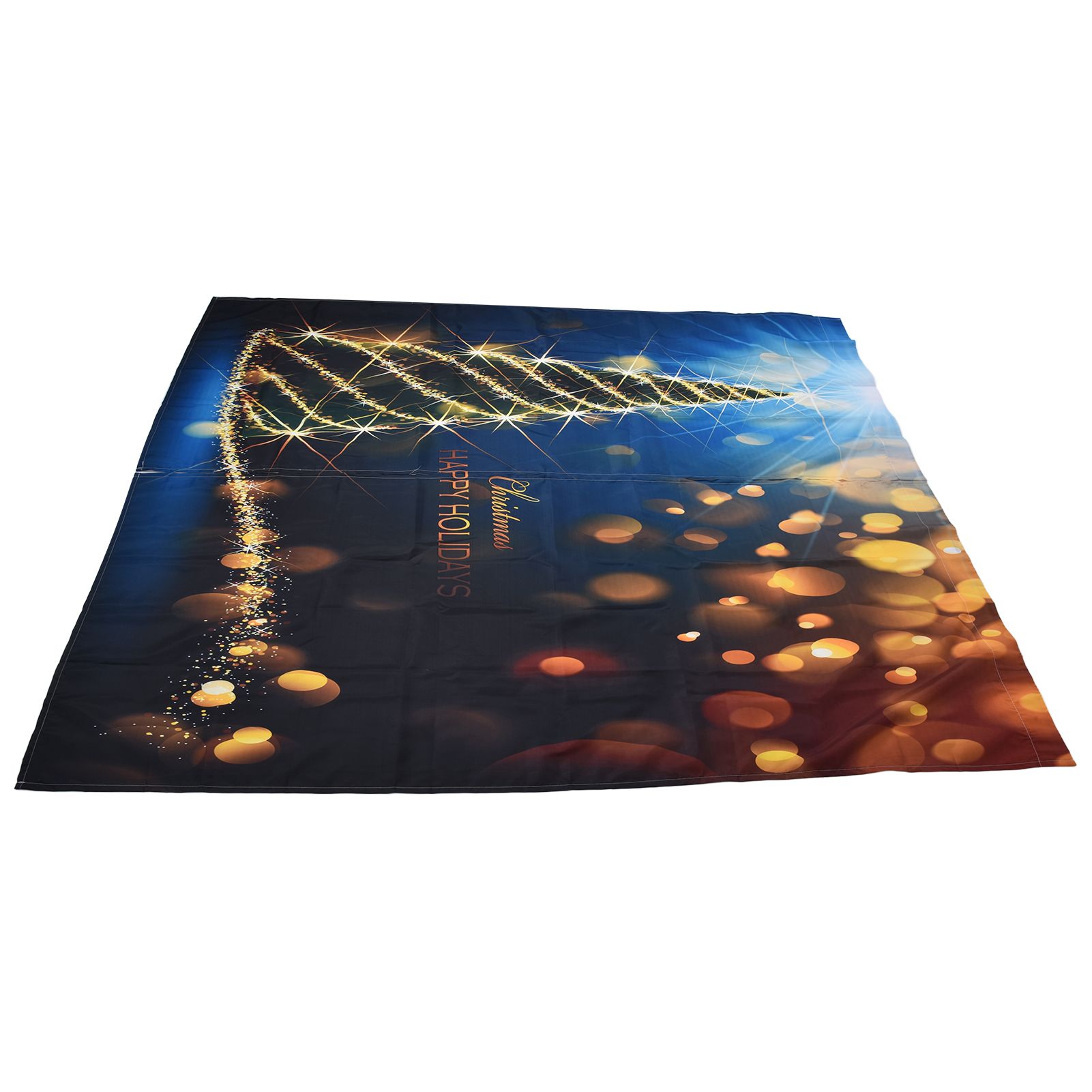 Christmas Curtain 3D Digital Printing Merry Christmas Outdoor Curtain for view 4