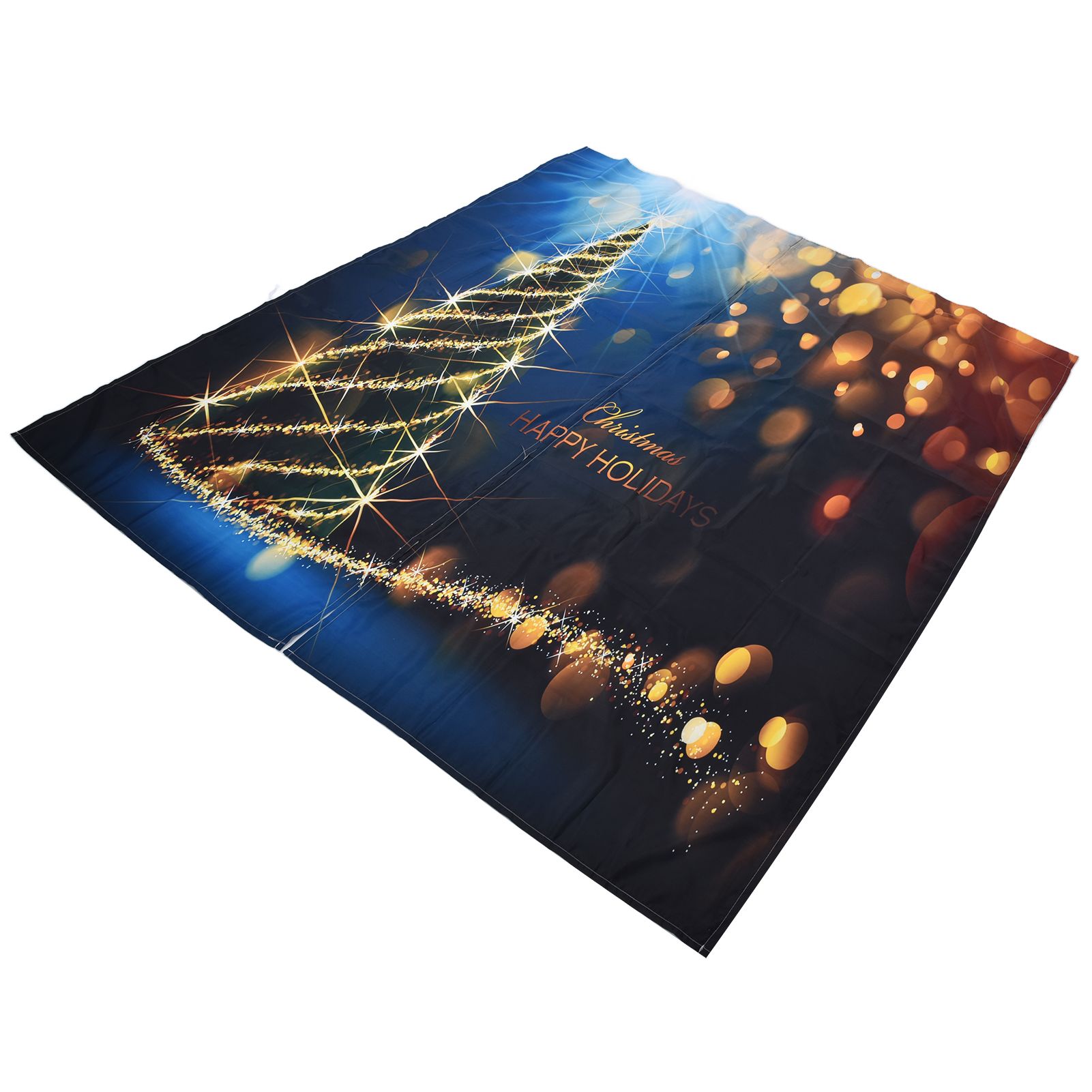 Christmas Curtain 3D Digital Printing Merry Christmas Outdoor Curtain for view 5