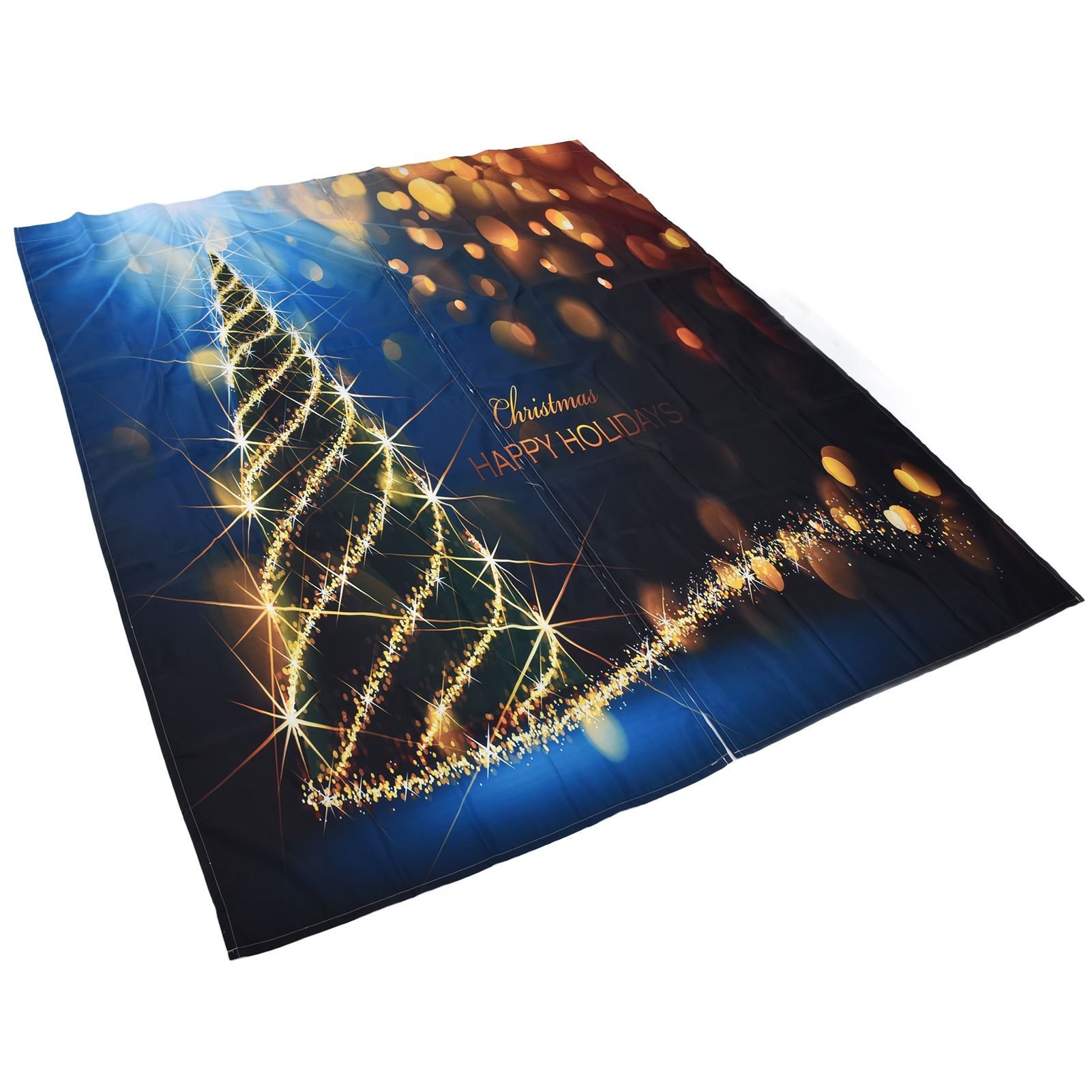 Christmas Curtain 3D Digital Printing Merry Christmas Outdoor Curtain for view 6