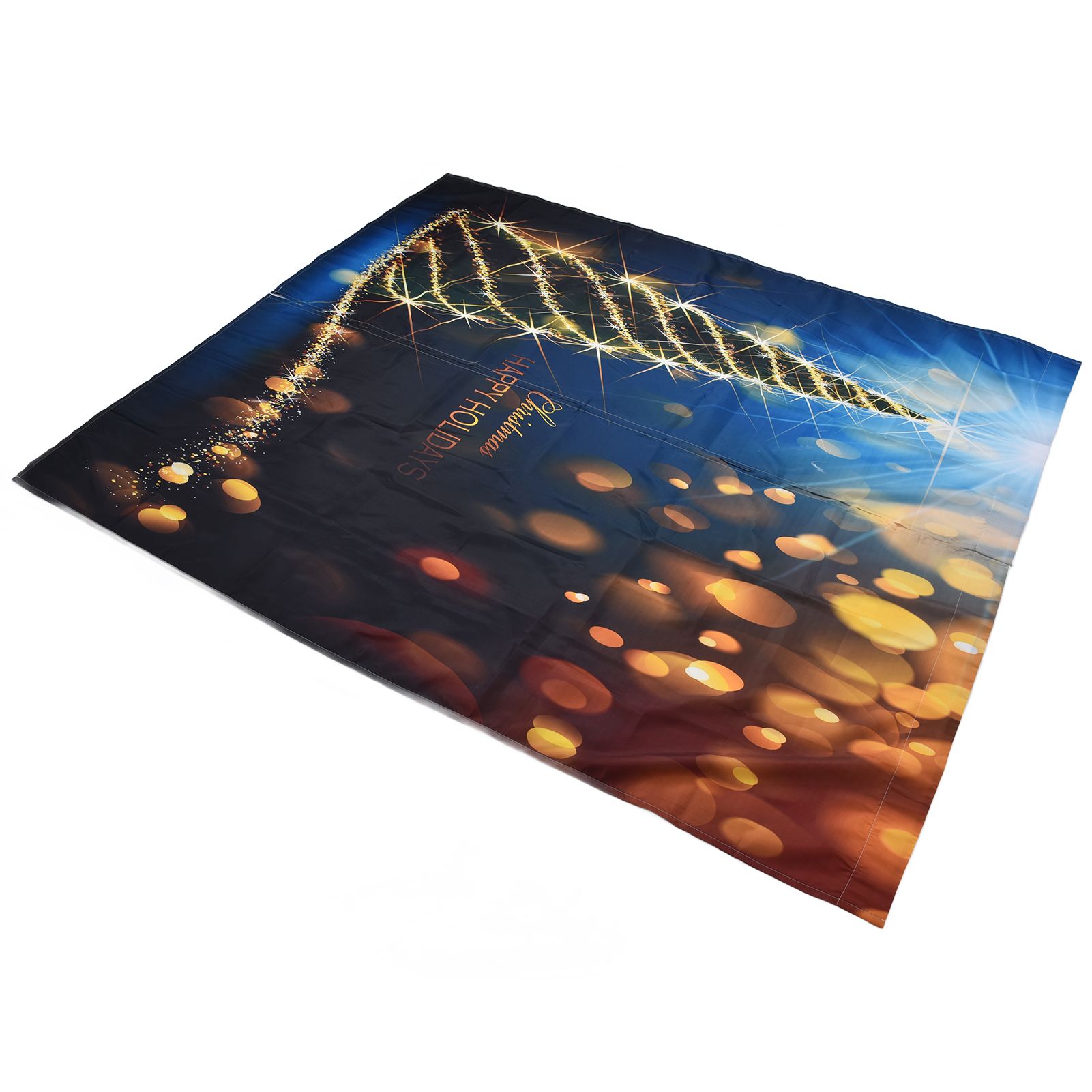Christmas Curtain 3D Digital Printing Merry Christmas Outdoor Curtain for view 7