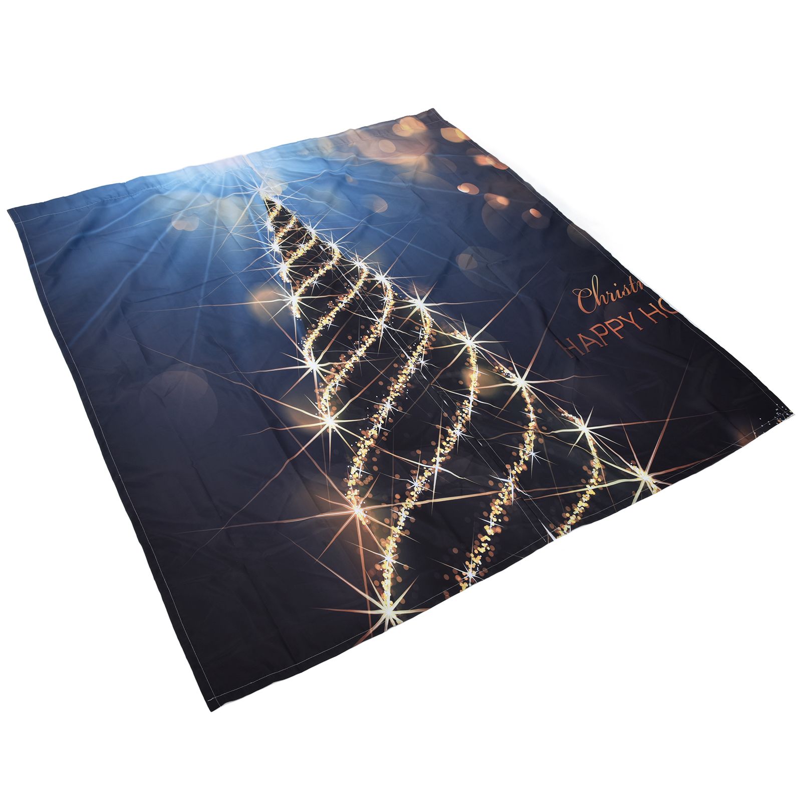Christmas Curtain 3D Digital Printing Merry Christmas Outdoor Curtain for view 5
