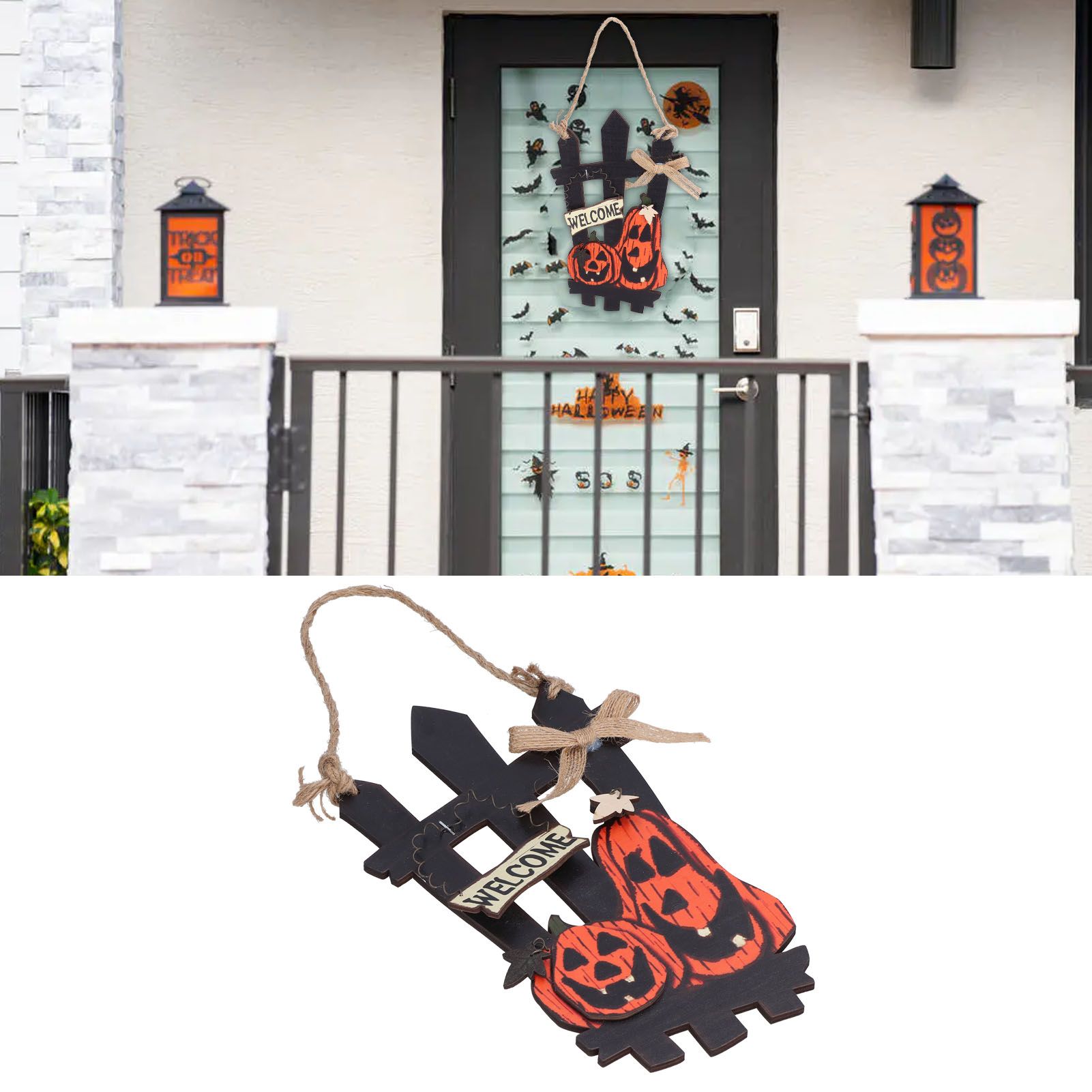 Ghost Festival Welcome Sign Wooden Lightweight Convenient Welcome Pendants for view 12