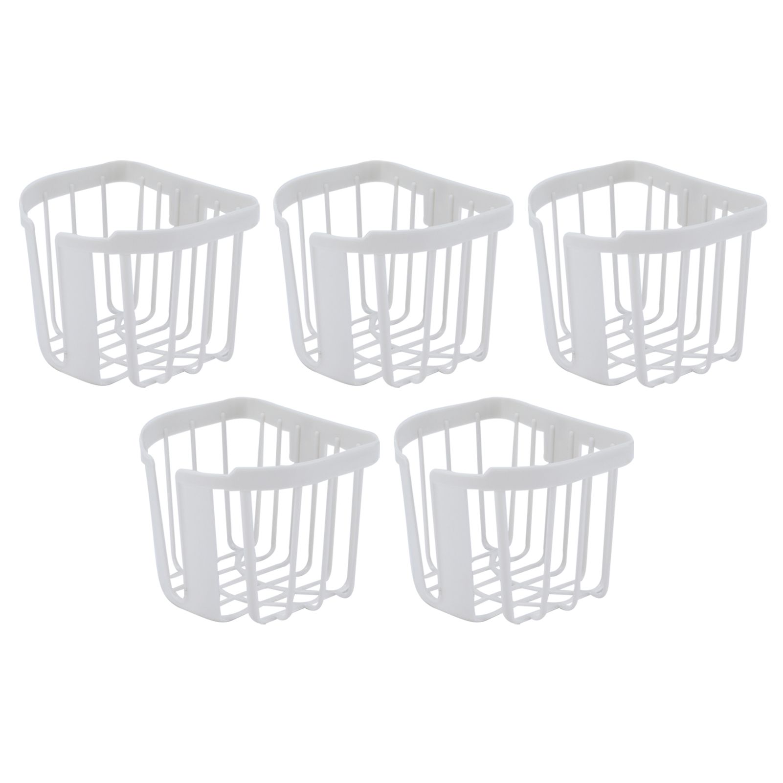5pcs Hollow Tissue Box Holder Wall Mounted Adhesive Hanging Tissue Roll for view 5