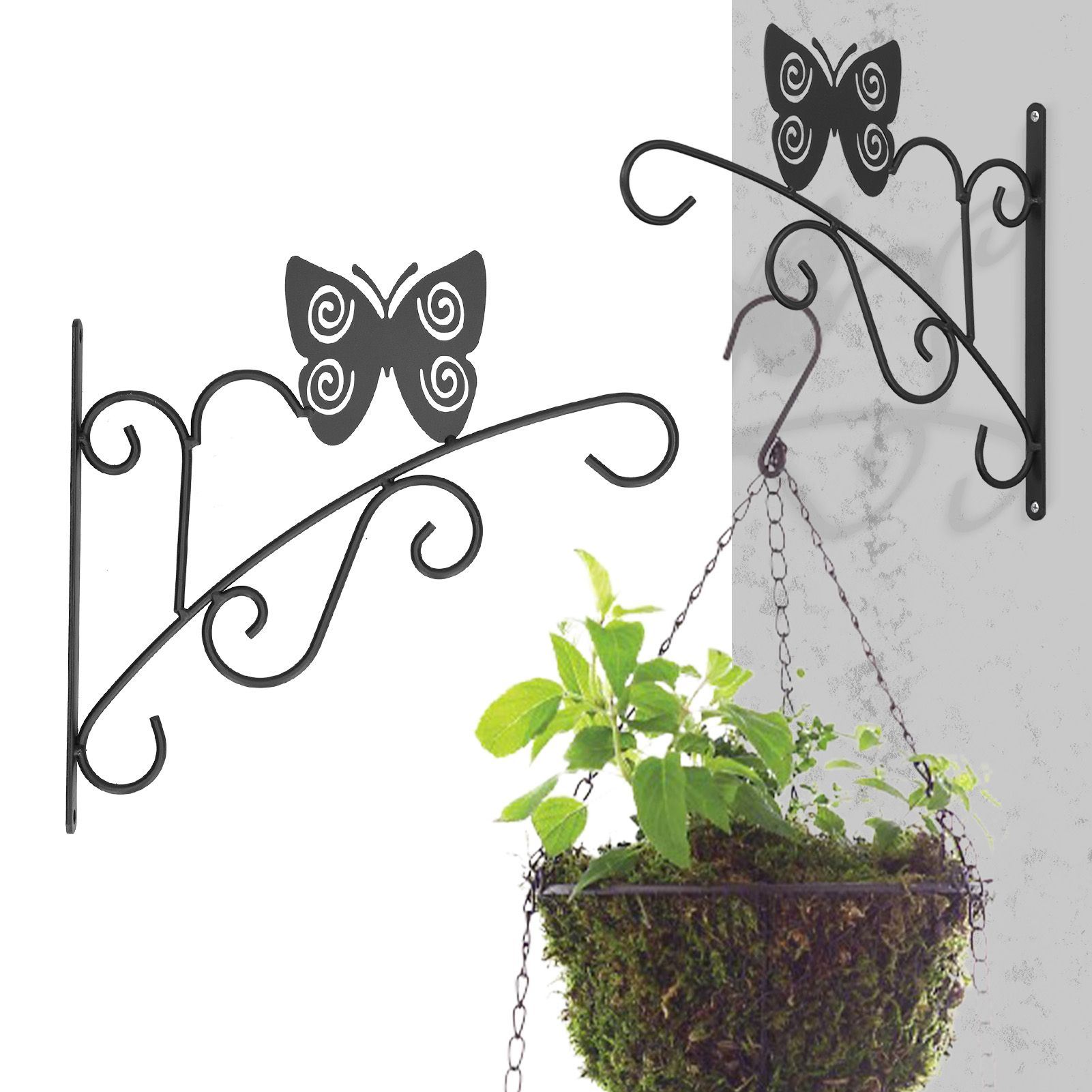 Hanging Plant Bracket Stable and Sturdy Iron Decorative Plant Hanger for view 11
