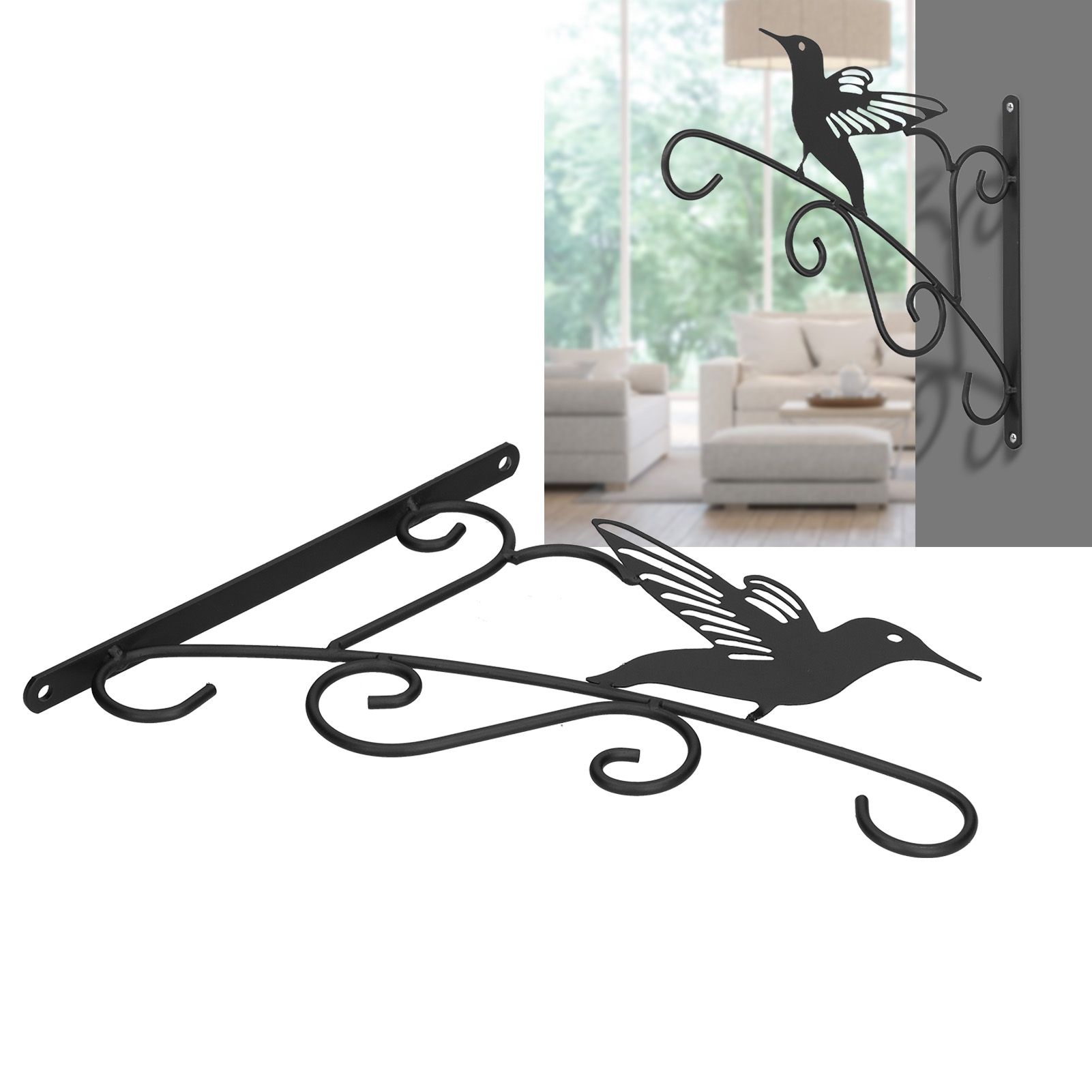 Hanging Plant Bracket Stable and Sturdy Iron Decorative Plant Hanger for view 12