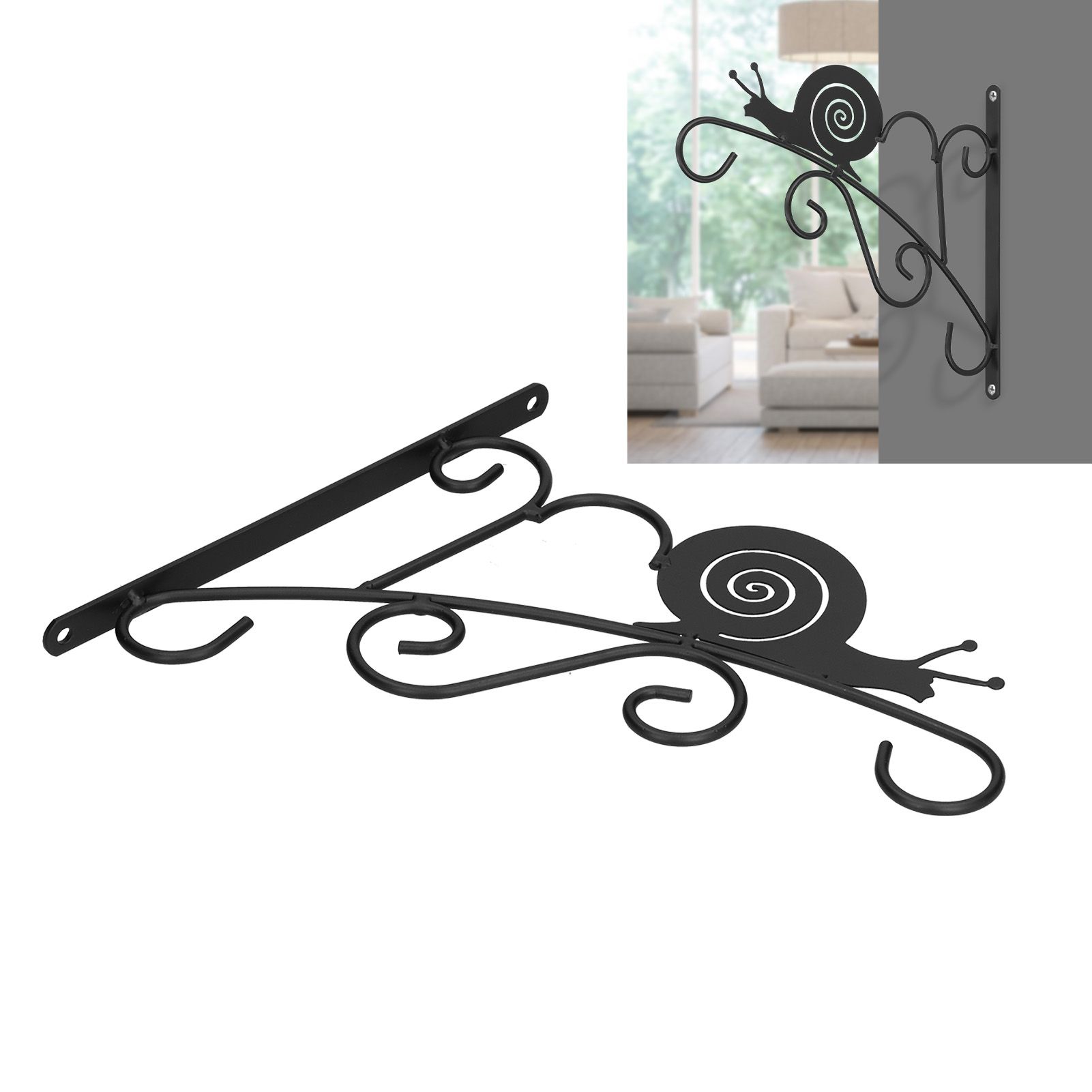 Hanging Plant Bracket Stable and Sturdy Iron Decorative Plant Hanger for view 11