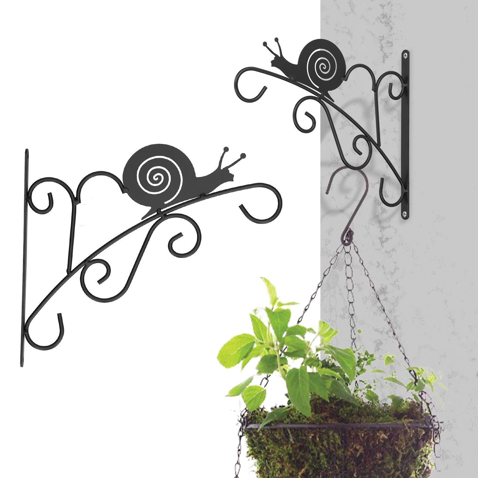 Hanging Plant Bracket Stable and Sturdy Iron Decorative Plant Hanger for view 12