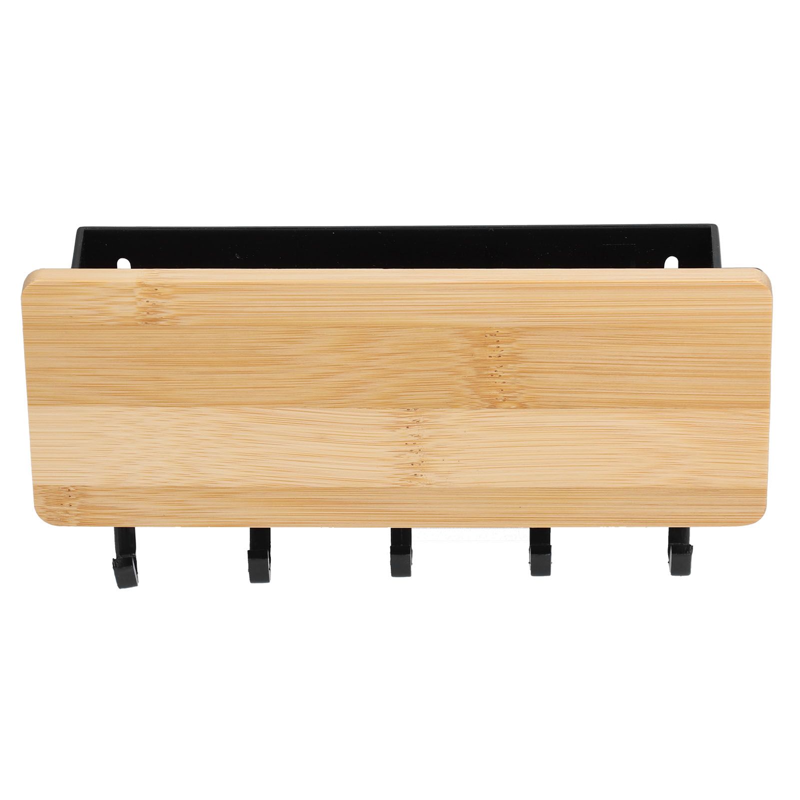 Wall Mounted Key Holder Bamboo Modern Anti Slip Key Hanger for Home Office view 4