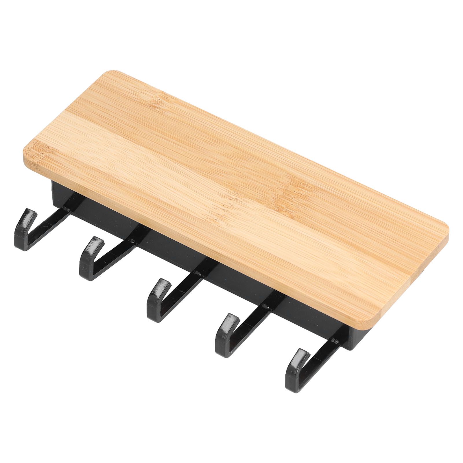 Wall Mounted Key Holder Bamboo Modern Anti Slip Key Hanger for Home Office view 7