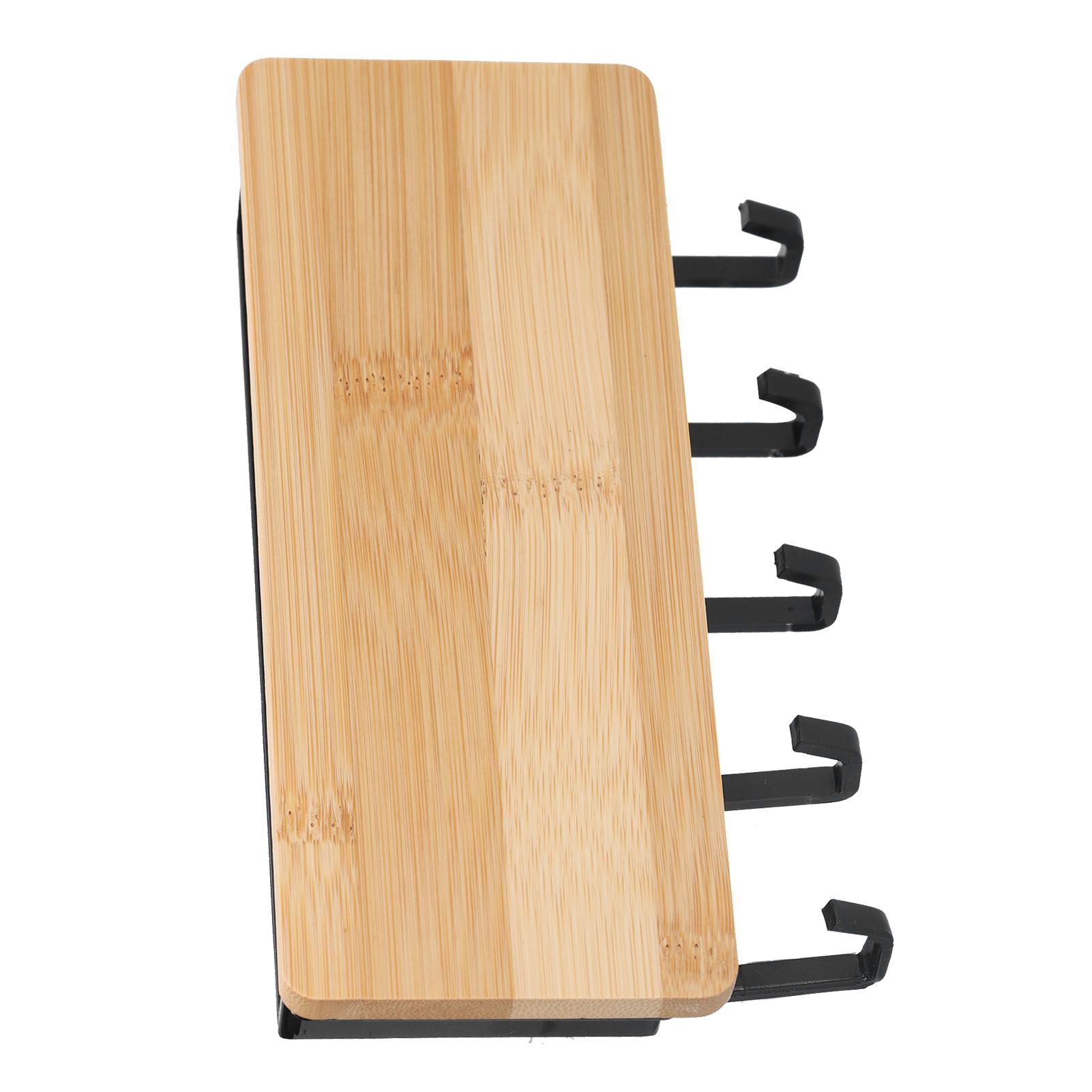 Wall Mounted Key Holder Bamboo Modern Anti Slip Key Hanger for Home Office view 9