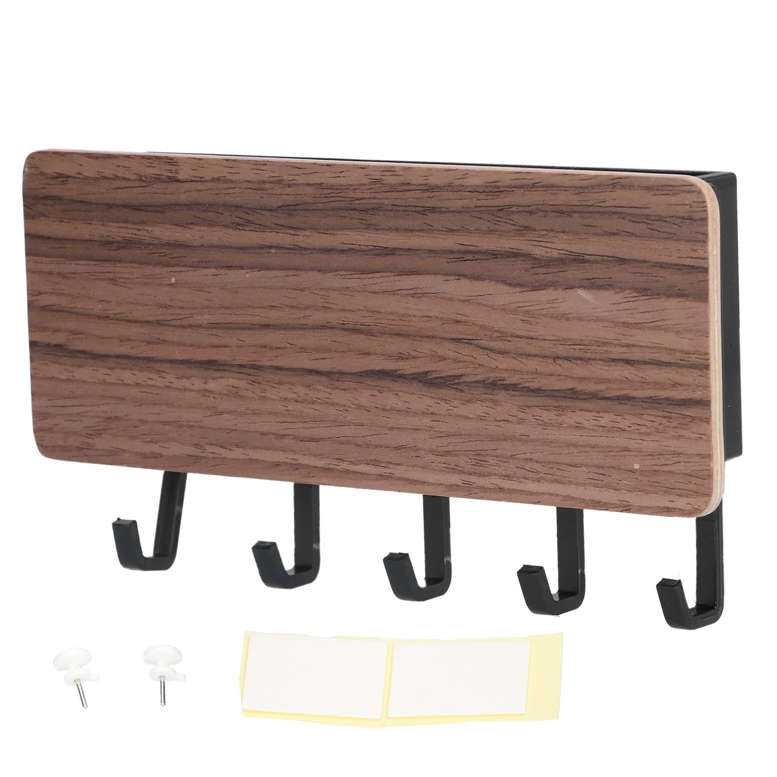 Wall Mounted Key Holder Bamboo Modern Anti Slip Key Hanger for Home Office