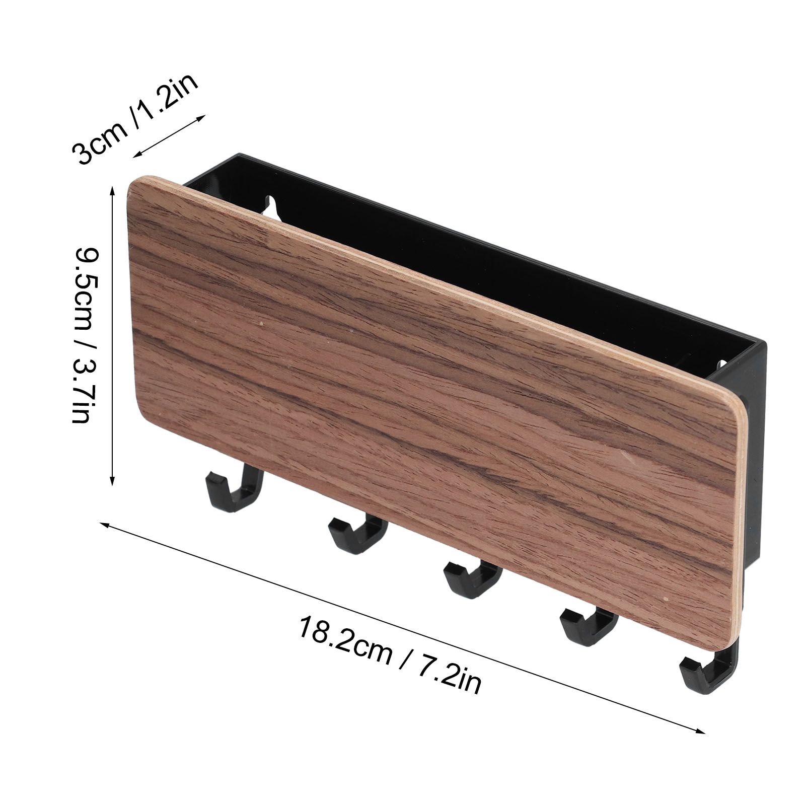 Wall Mounted Key Holder Bamboo Modern Anti Slip Key Hanger for Home Office view 13
