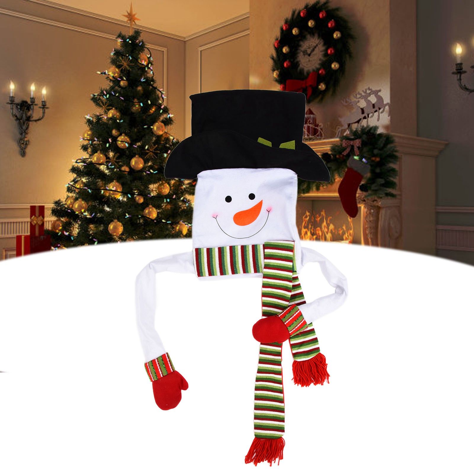 Snowman Christmas Tree Decor Snow Man Topper Ornament for Home Christmas view 11