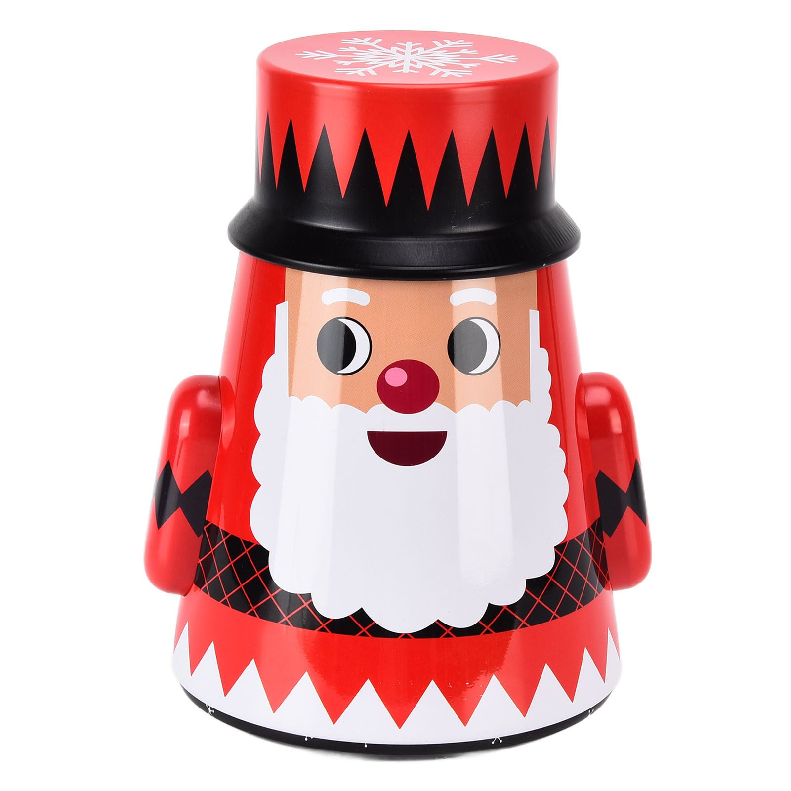 Christmas Candy Iron Box Roly Poly Design Santa Claus Snowman Candy Cans view 3