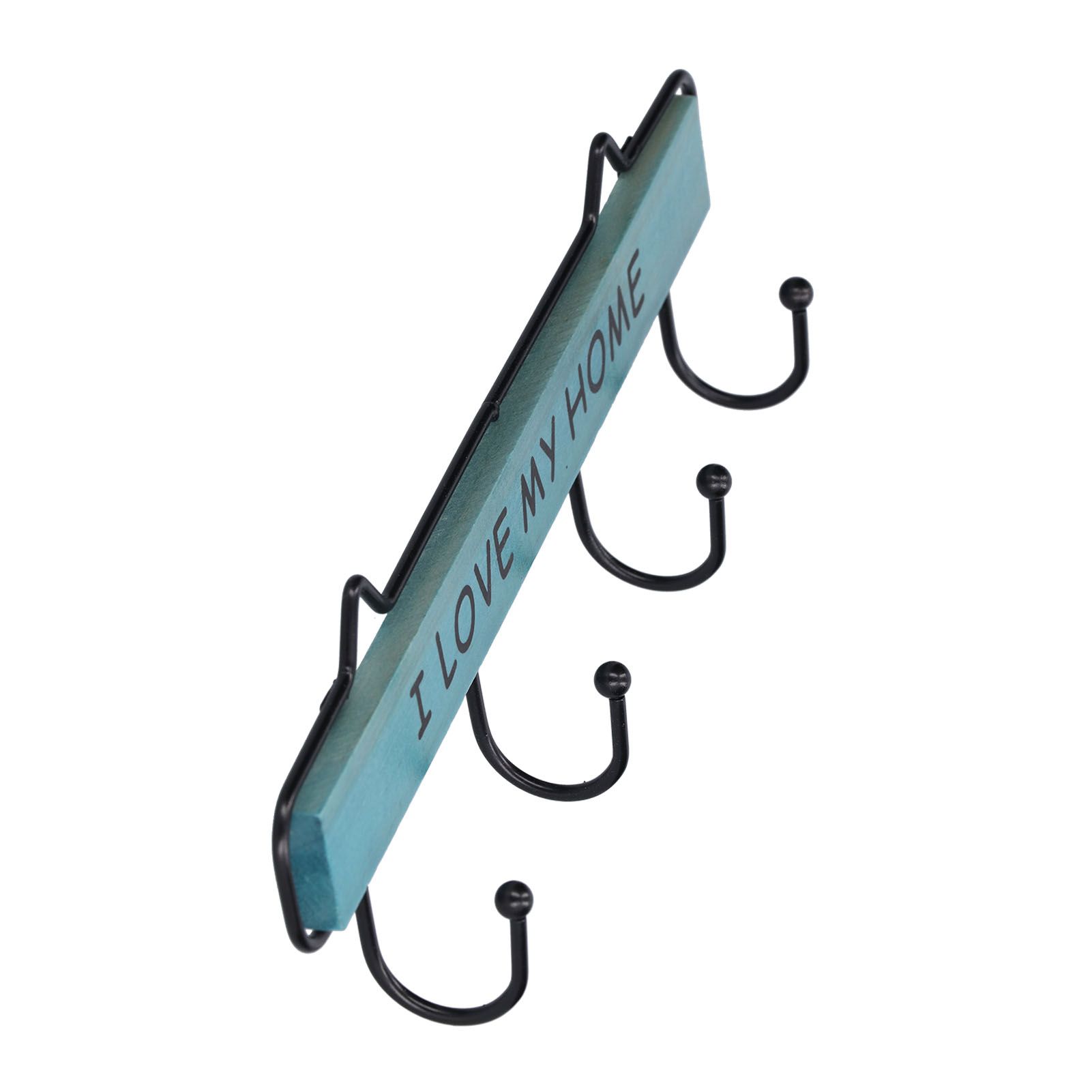 Wood Wall Hanger Wall Mounted Clothes Holder Coat Rack Key Hook for Cloakroom view 9
