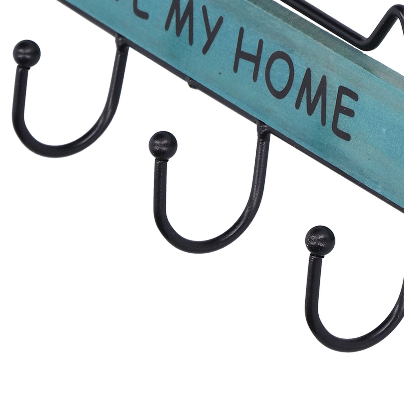 Wood Wall Hanger Wall Mounted Clothes Holder Coat Rack Key Hook for Cloakroom view 15