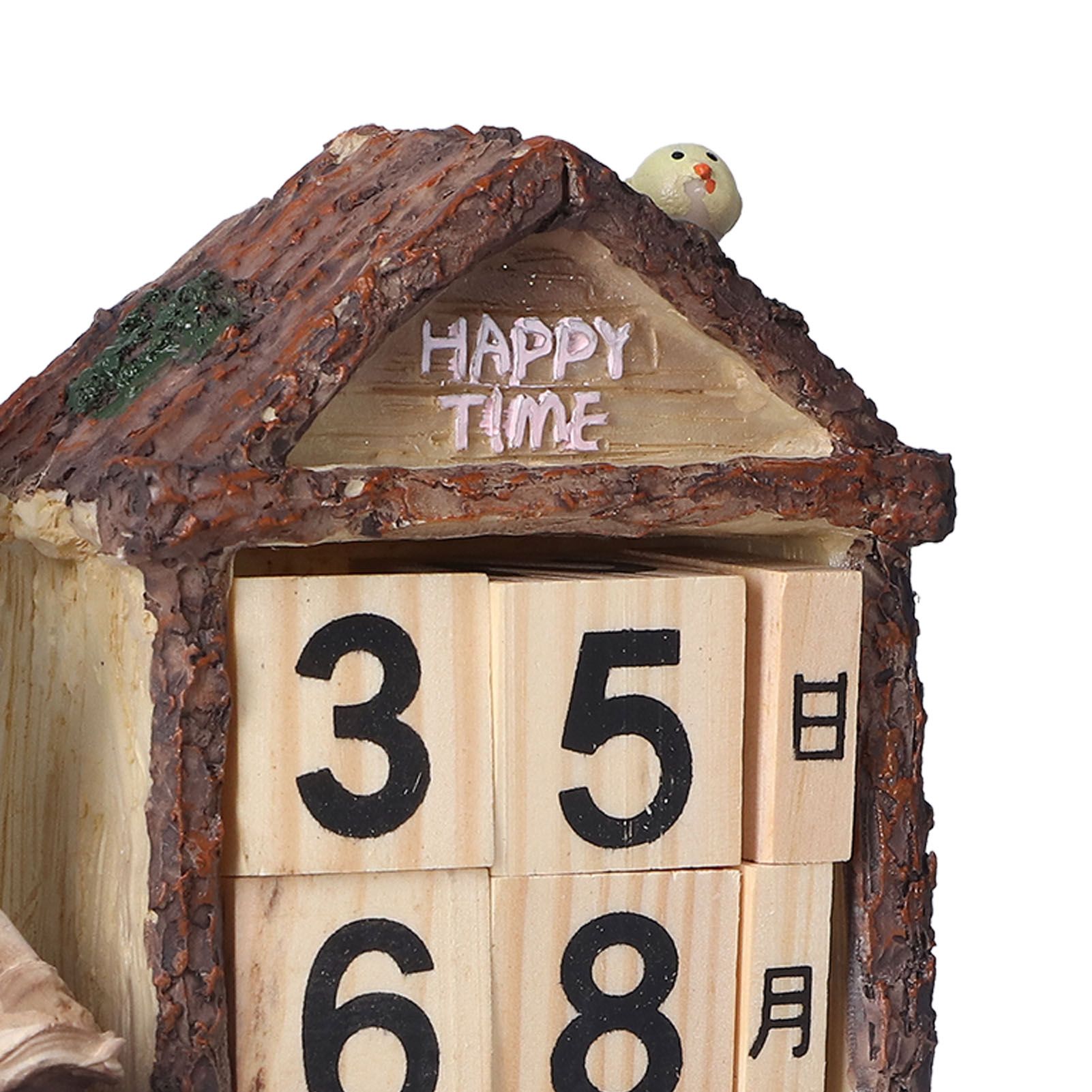 Rabbit House Calendar Cute Cartoon Wooden Block Home Decoration Calendar for view 14